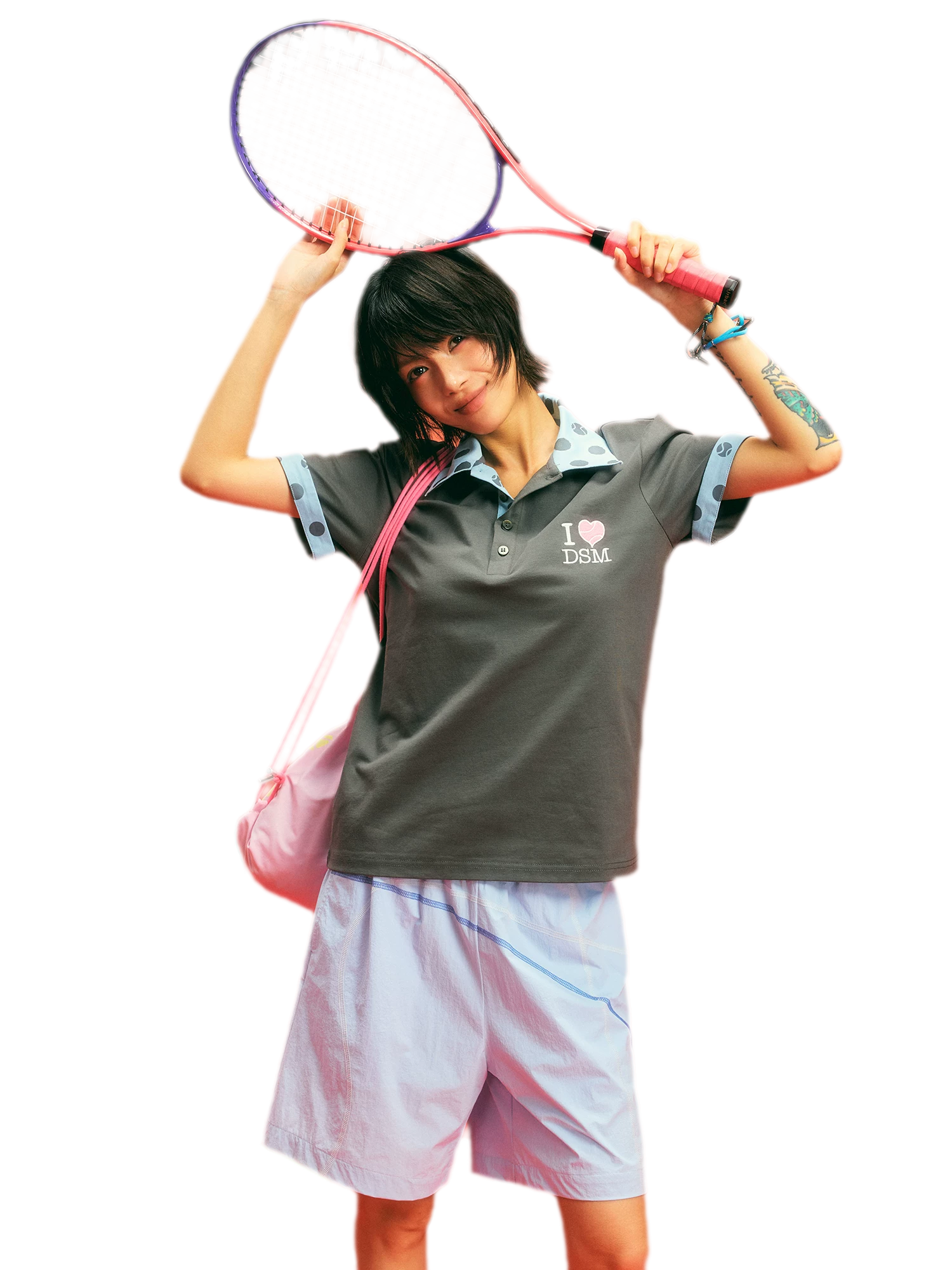 Sorona Polka-Dot Tennis Polo