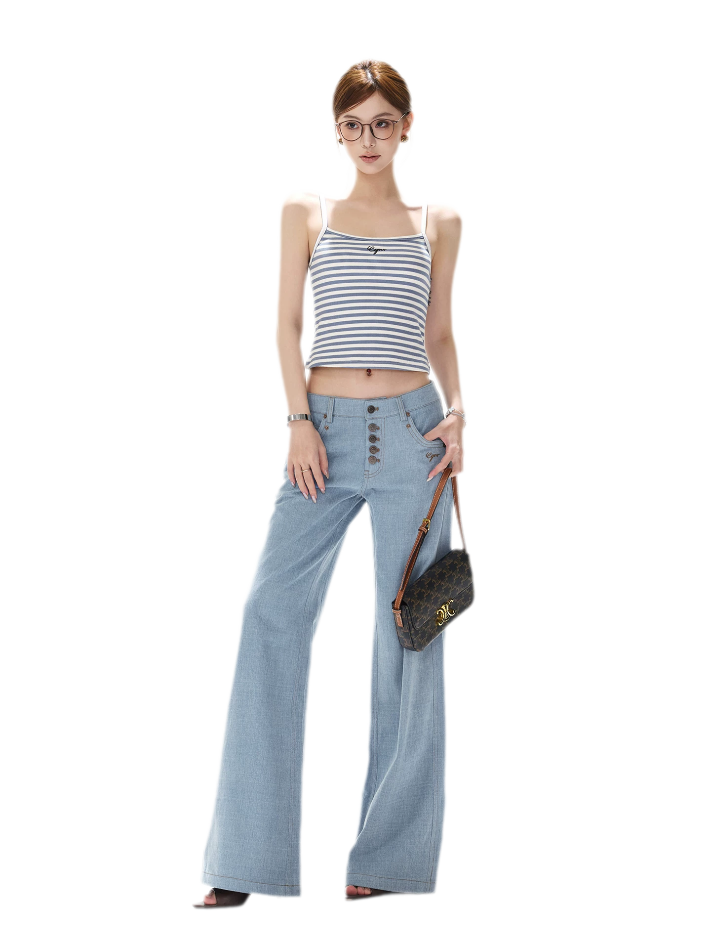 Stripe Cropped Cami Top