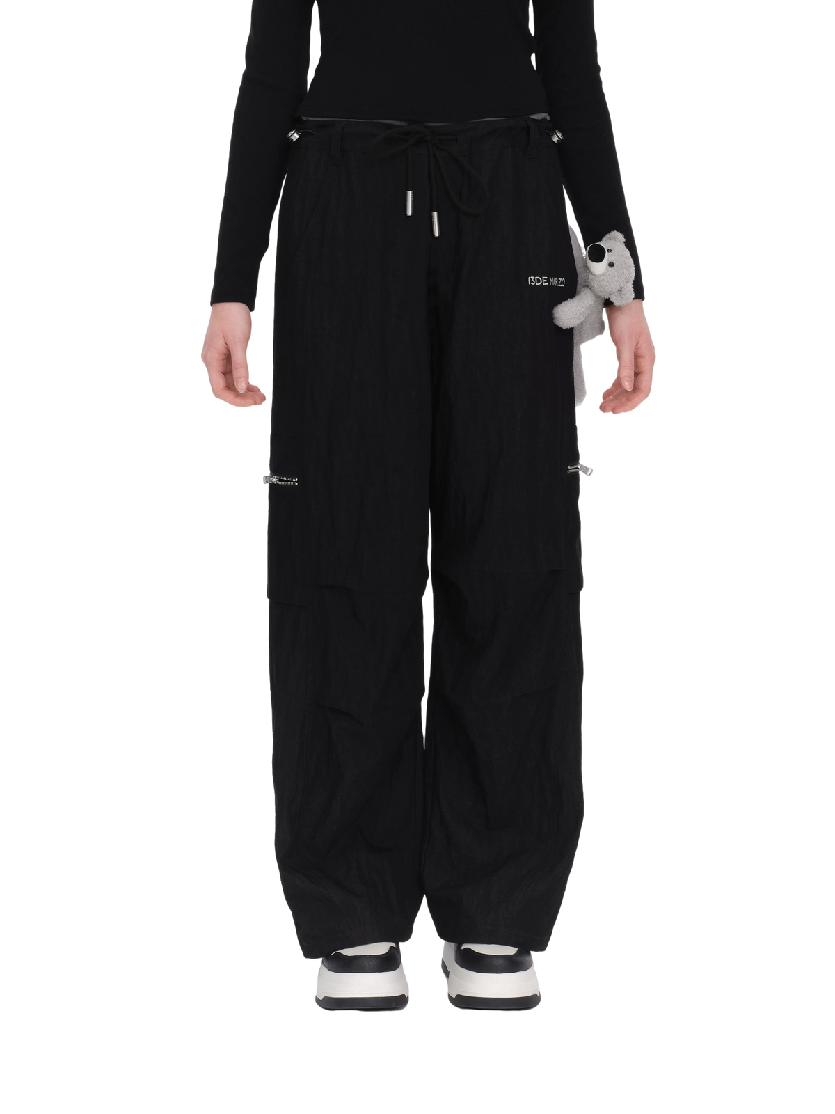 13DE MARZO Loose Wide-Leg Cargo Pants – view 2