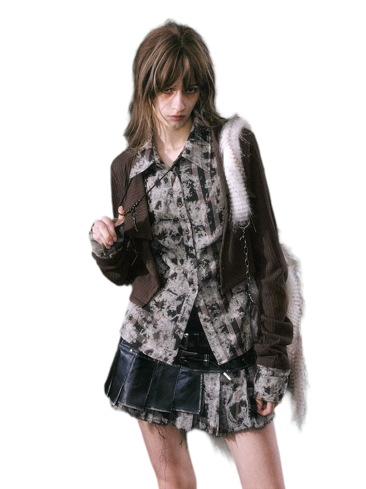 Faux Layered Patchwork Shirt