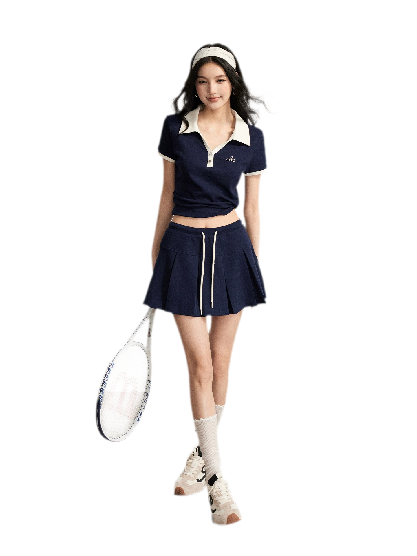 Contrast Polo Set