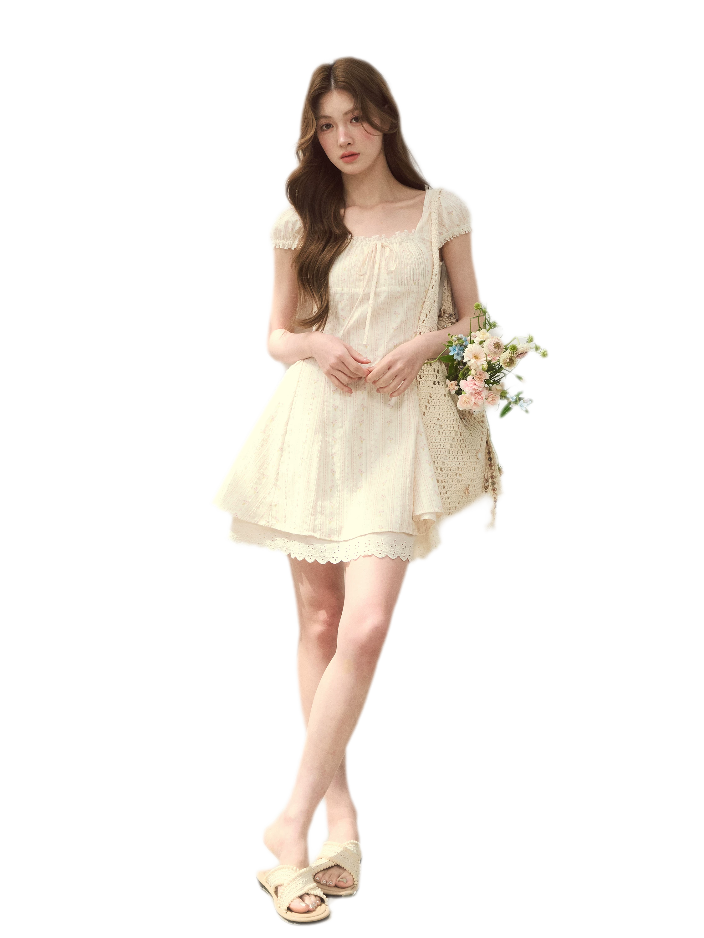Seine Holiday Floral Dress