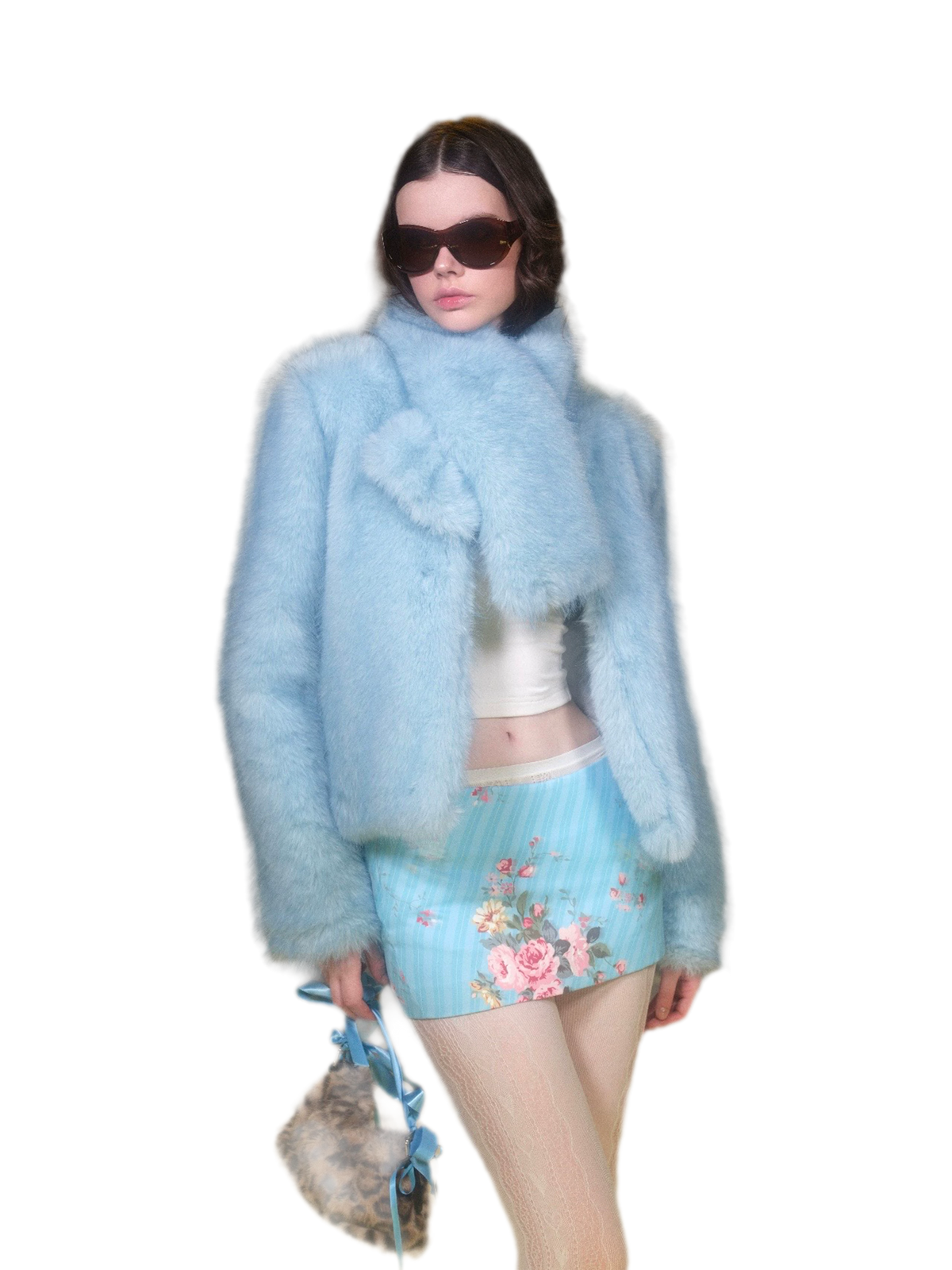 Gradient Faux Fur Winter Jacket