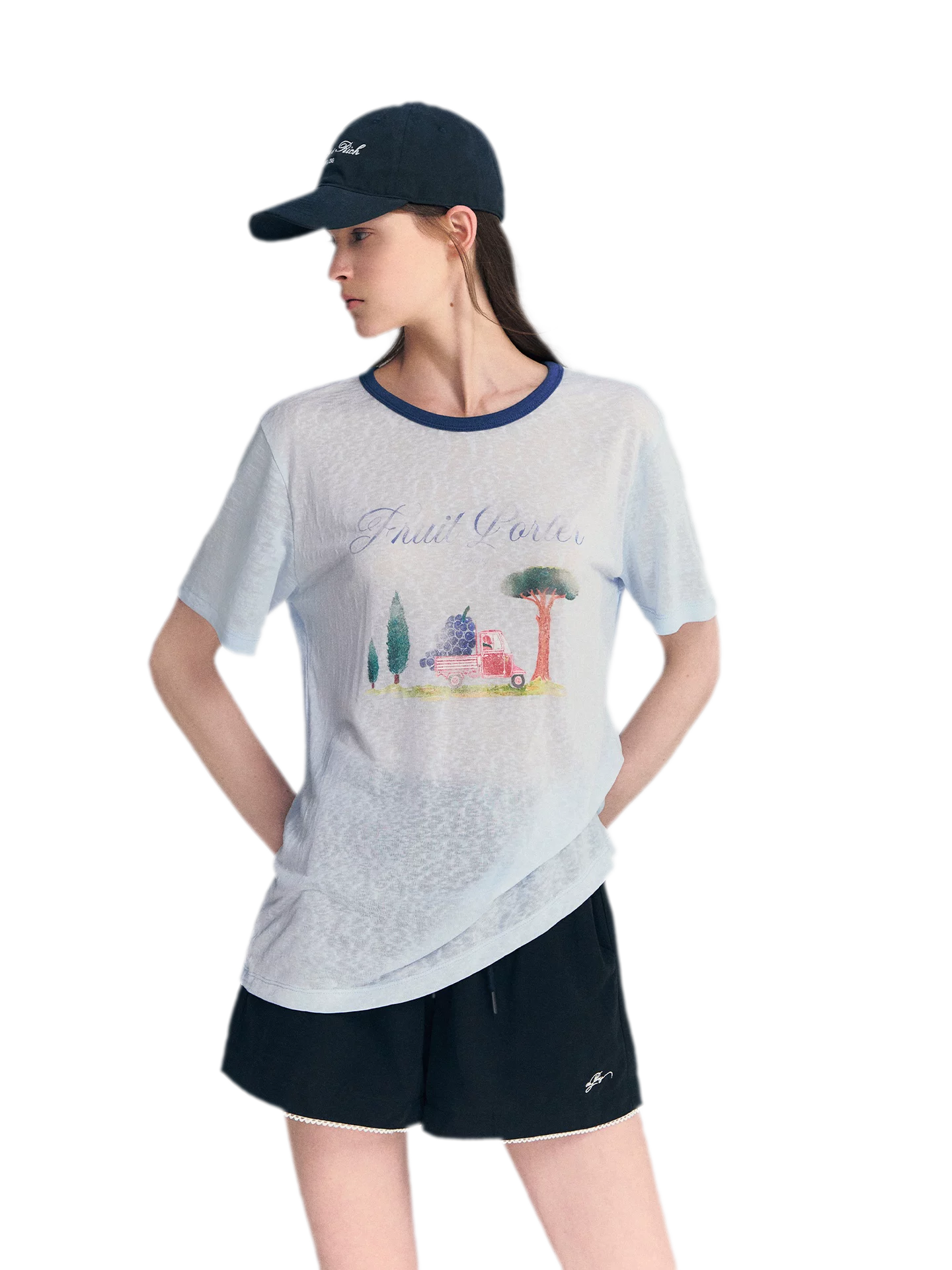 Lyocell Print T-Shirt