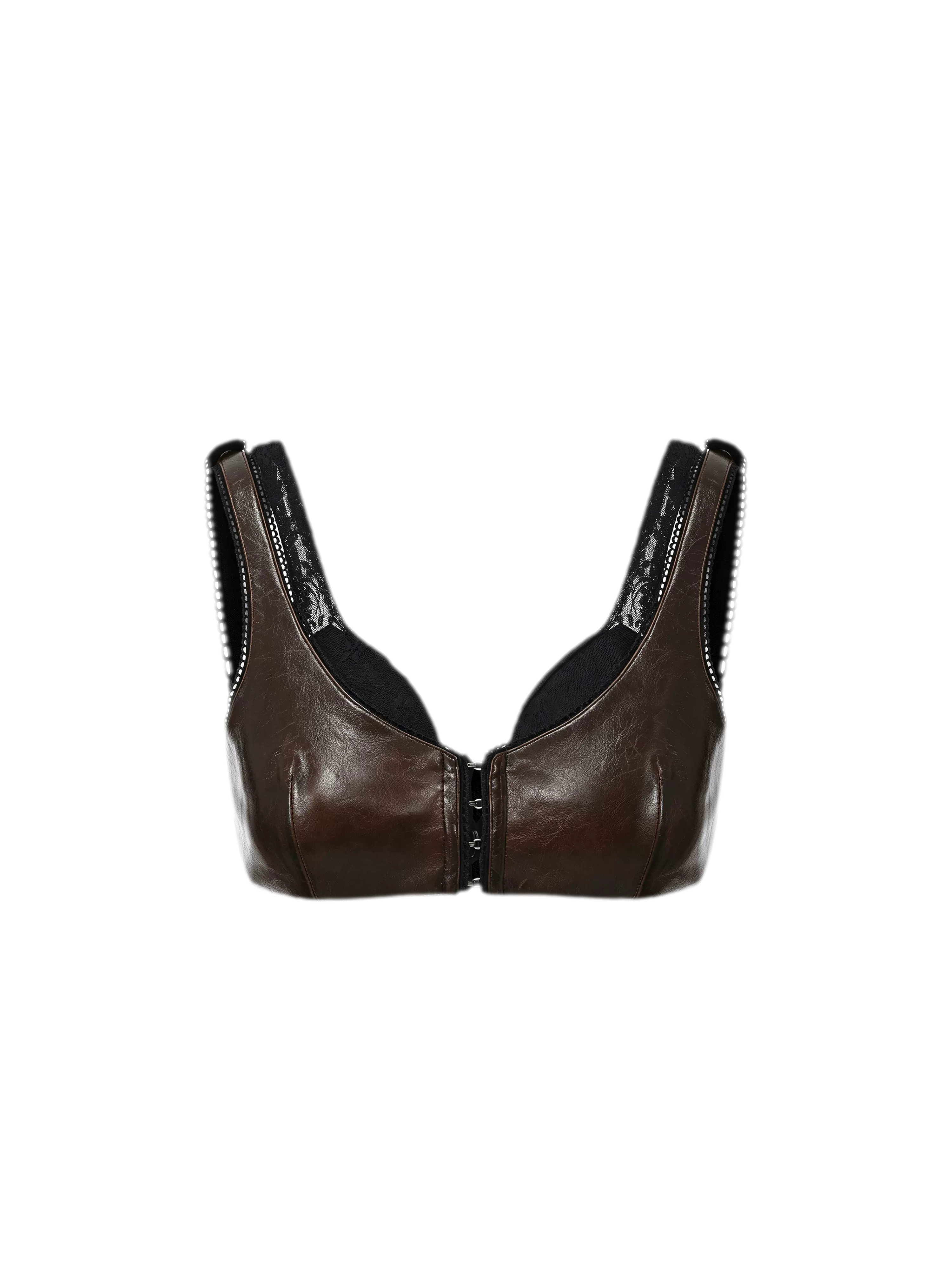 24ANS x UWA Patent PU Bra Top