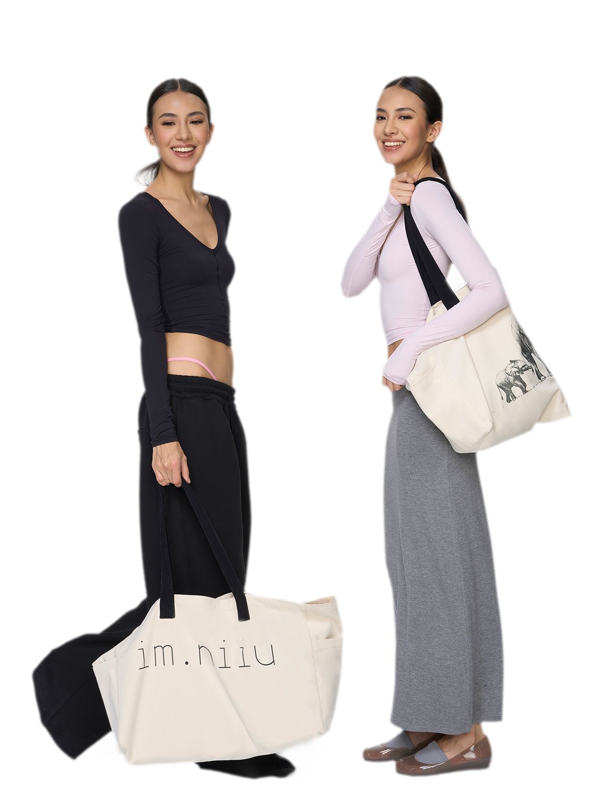 Canvas Elephant Tote Bag