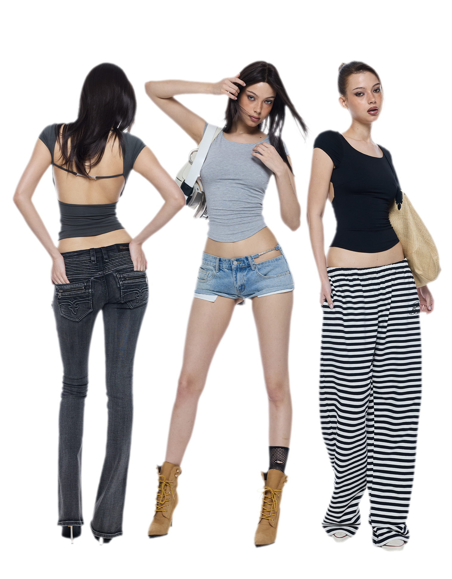 Cutout Backless Slim Tee