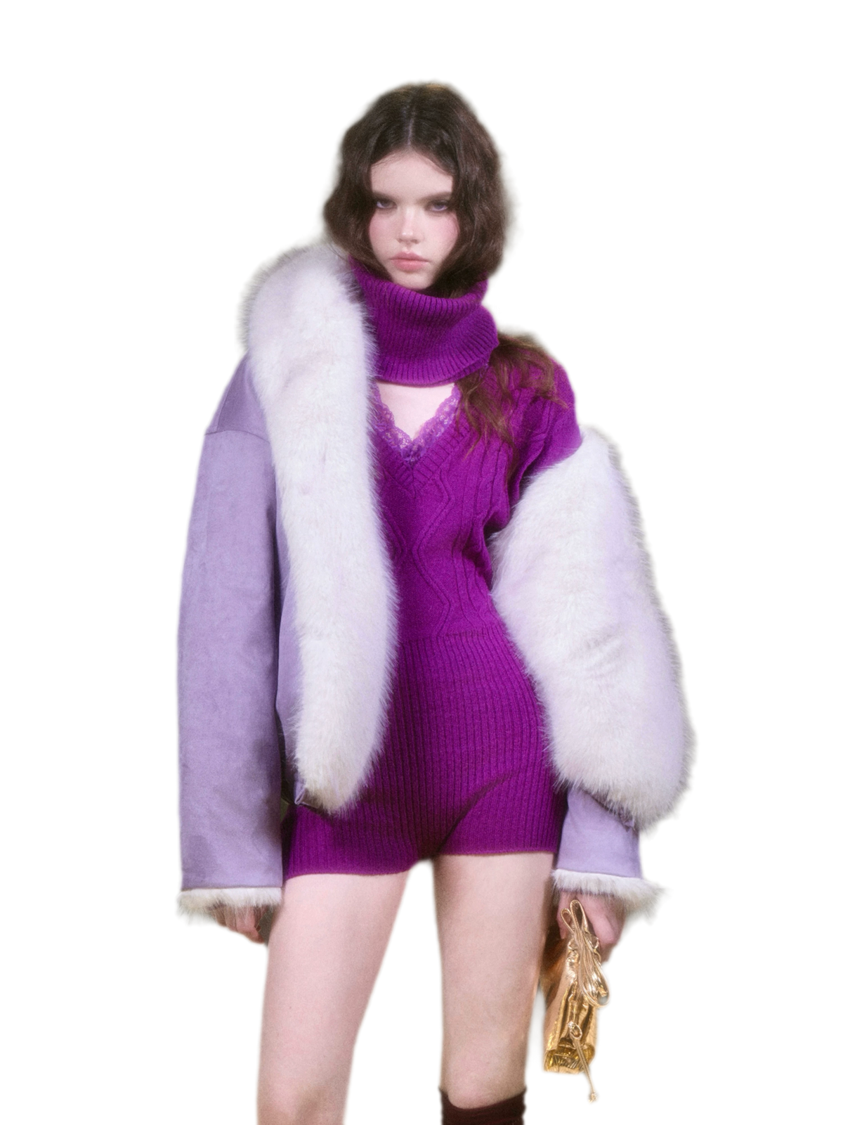 Reversible Suede Fur Winter Jacket