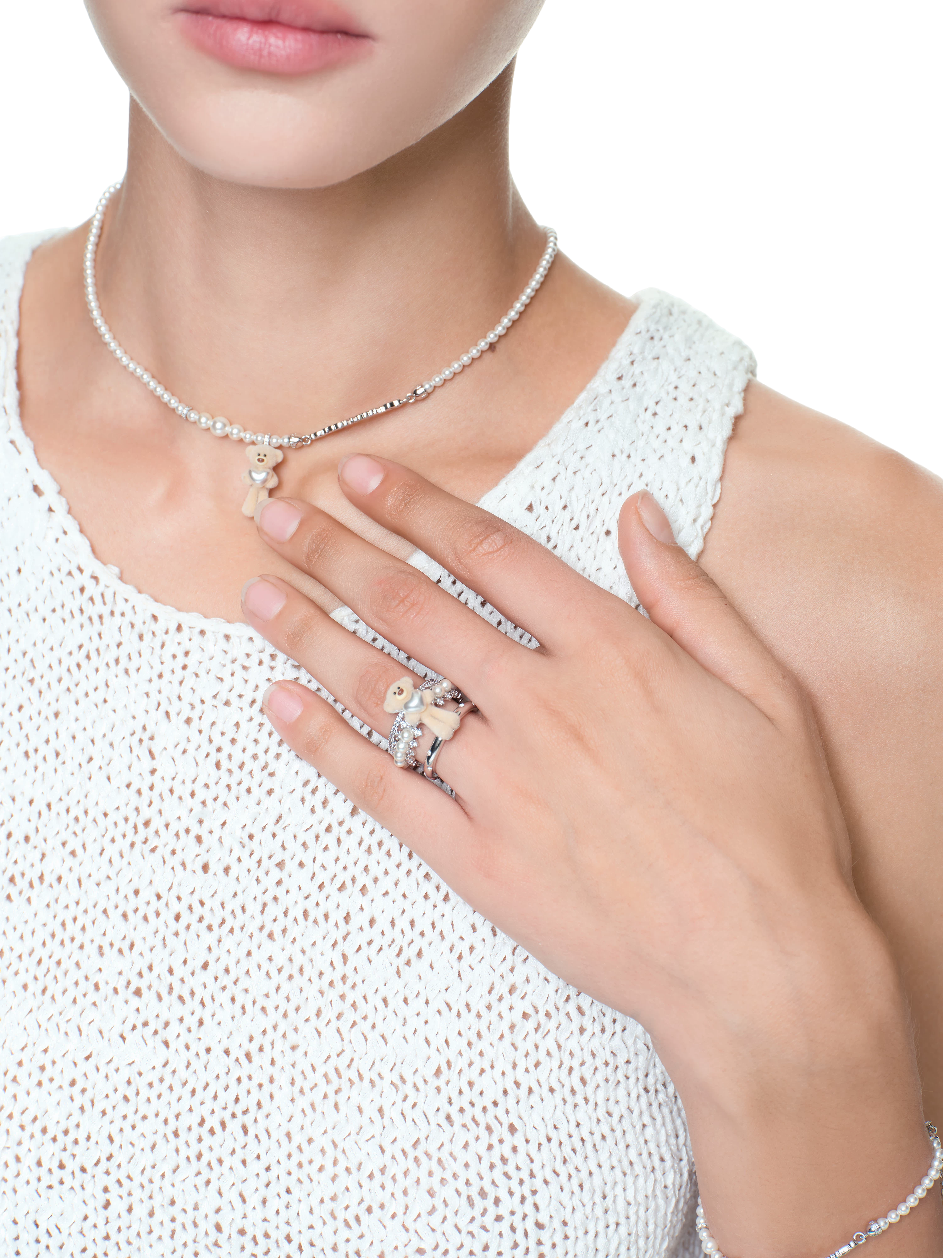 Bear Heart Triple-Layer Ring