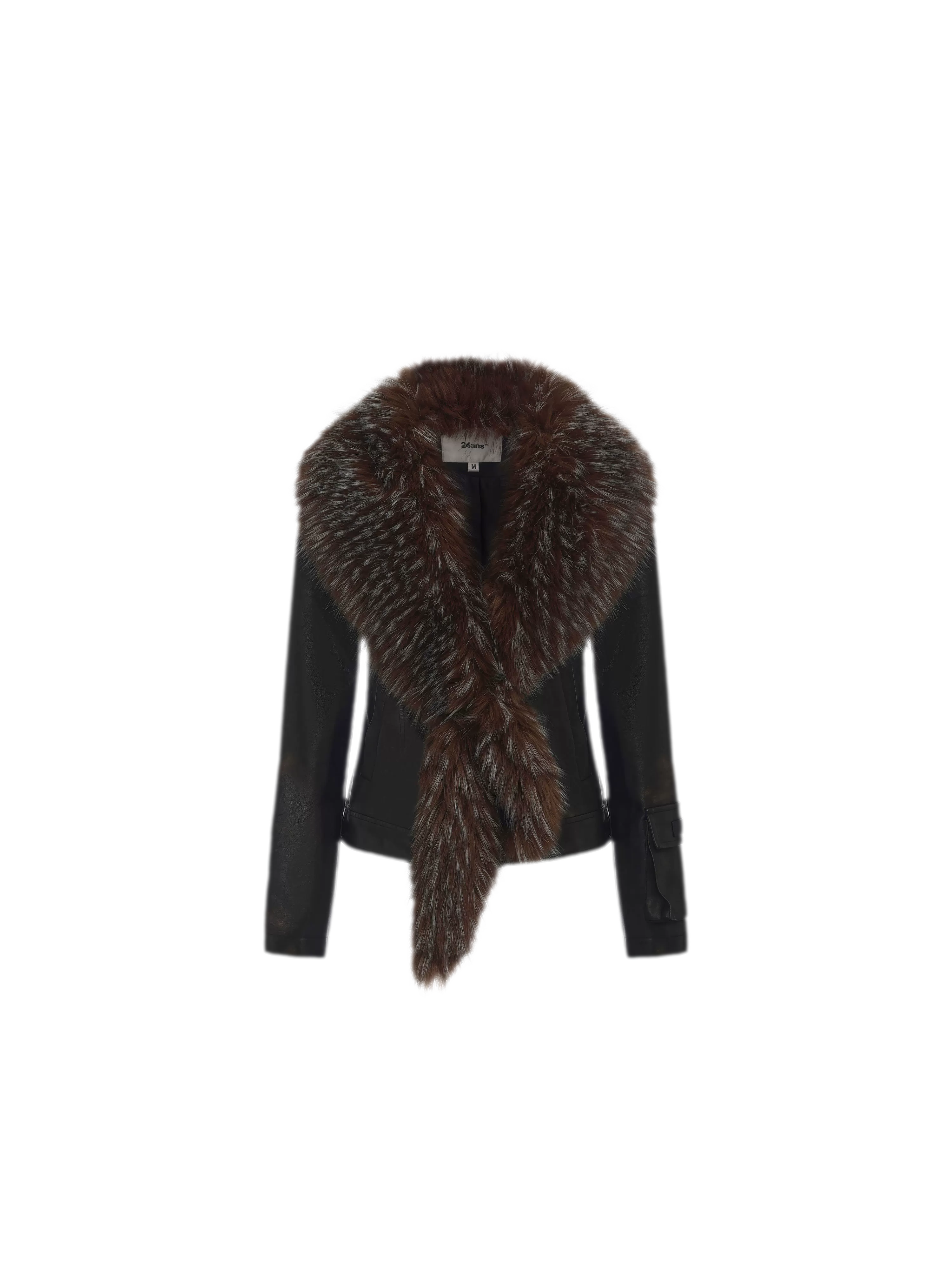 Detachable Collar Cropped Jacket