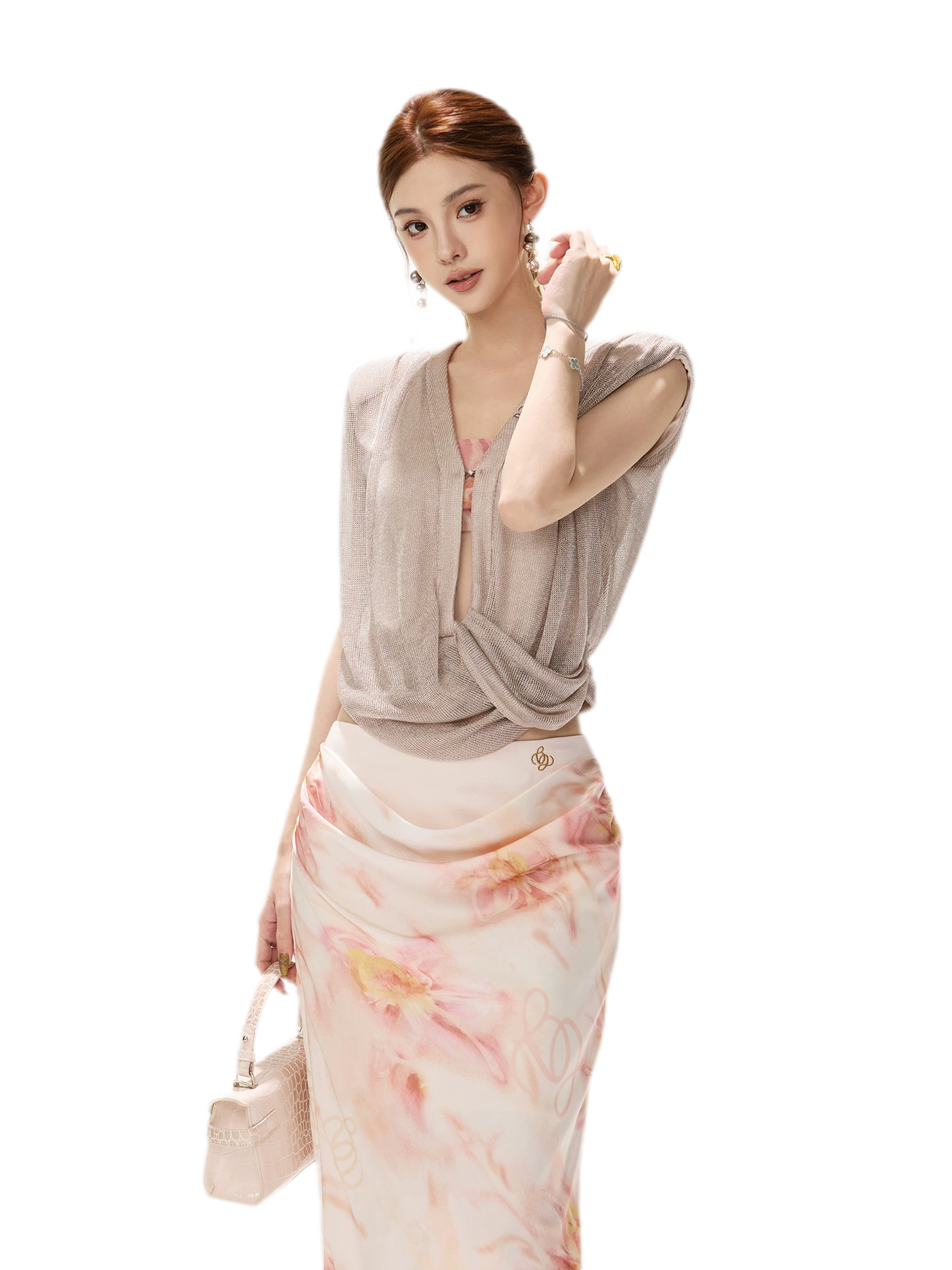 Shimmer Knit Twist Top