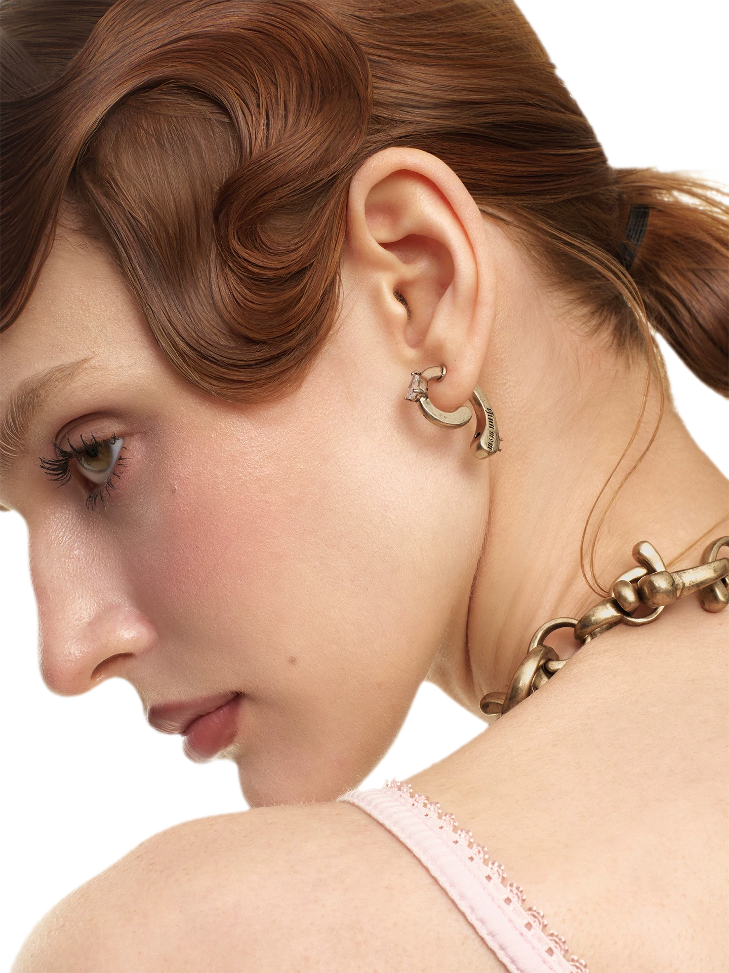 Vintage Gold & Silver Zircon Earrings