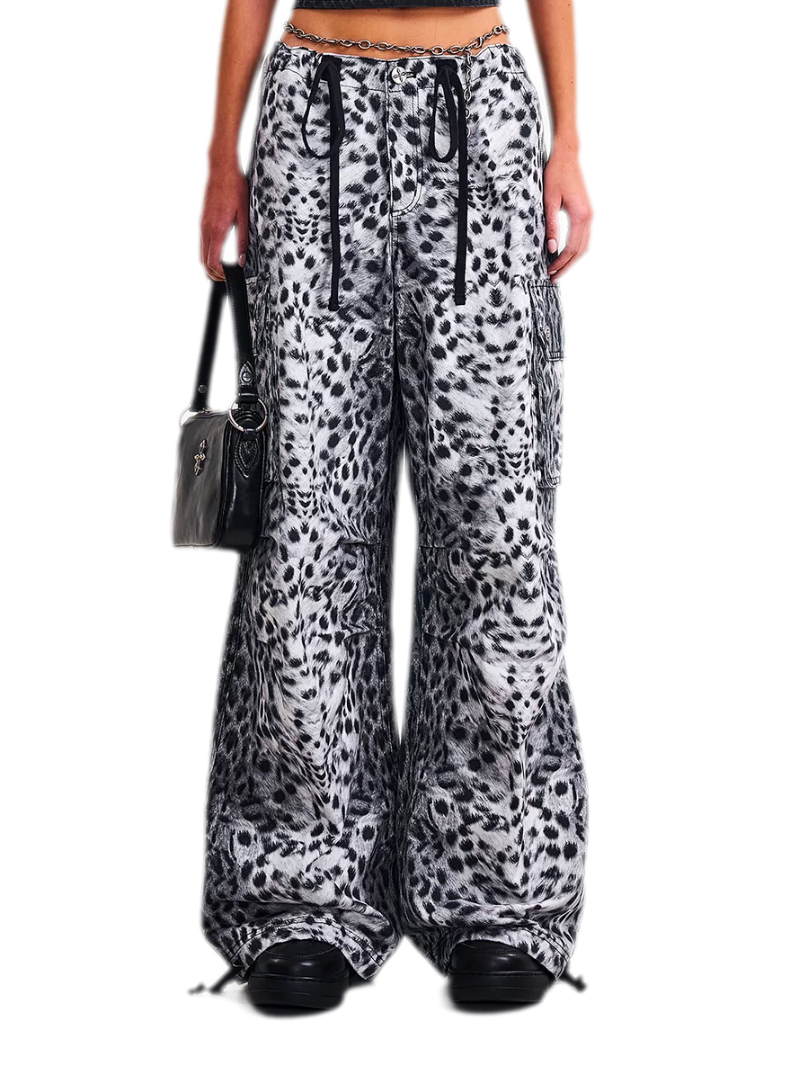 Classic Retro Leopard Paratrooper Pants