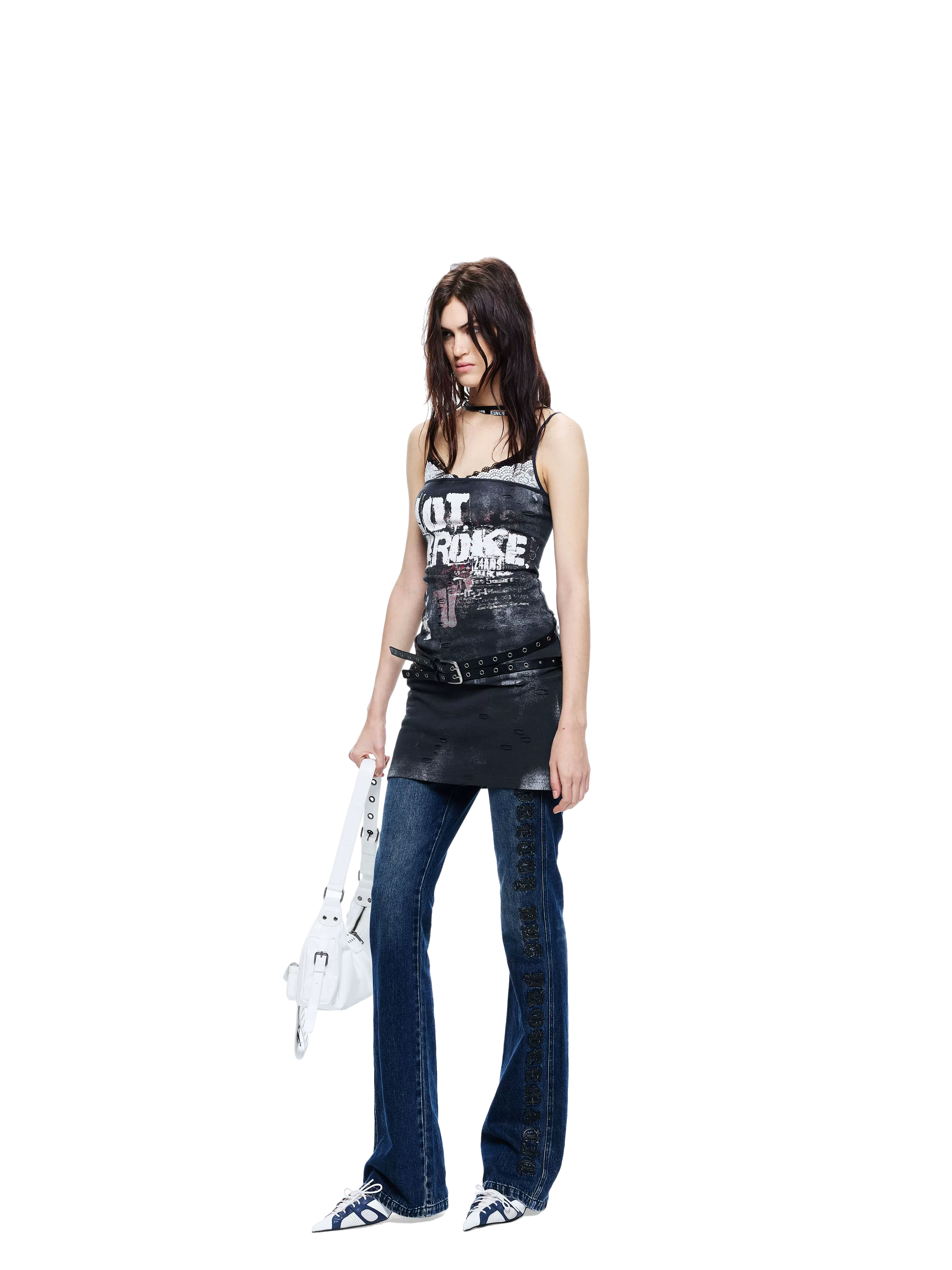 Light Lace Splicing Camisole Dress