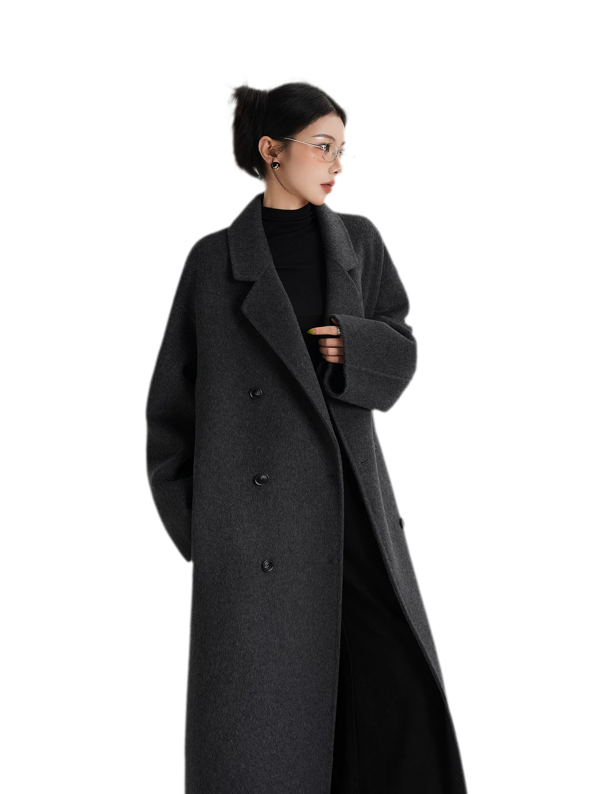 Fuzzy Wool Oversized Long Coat