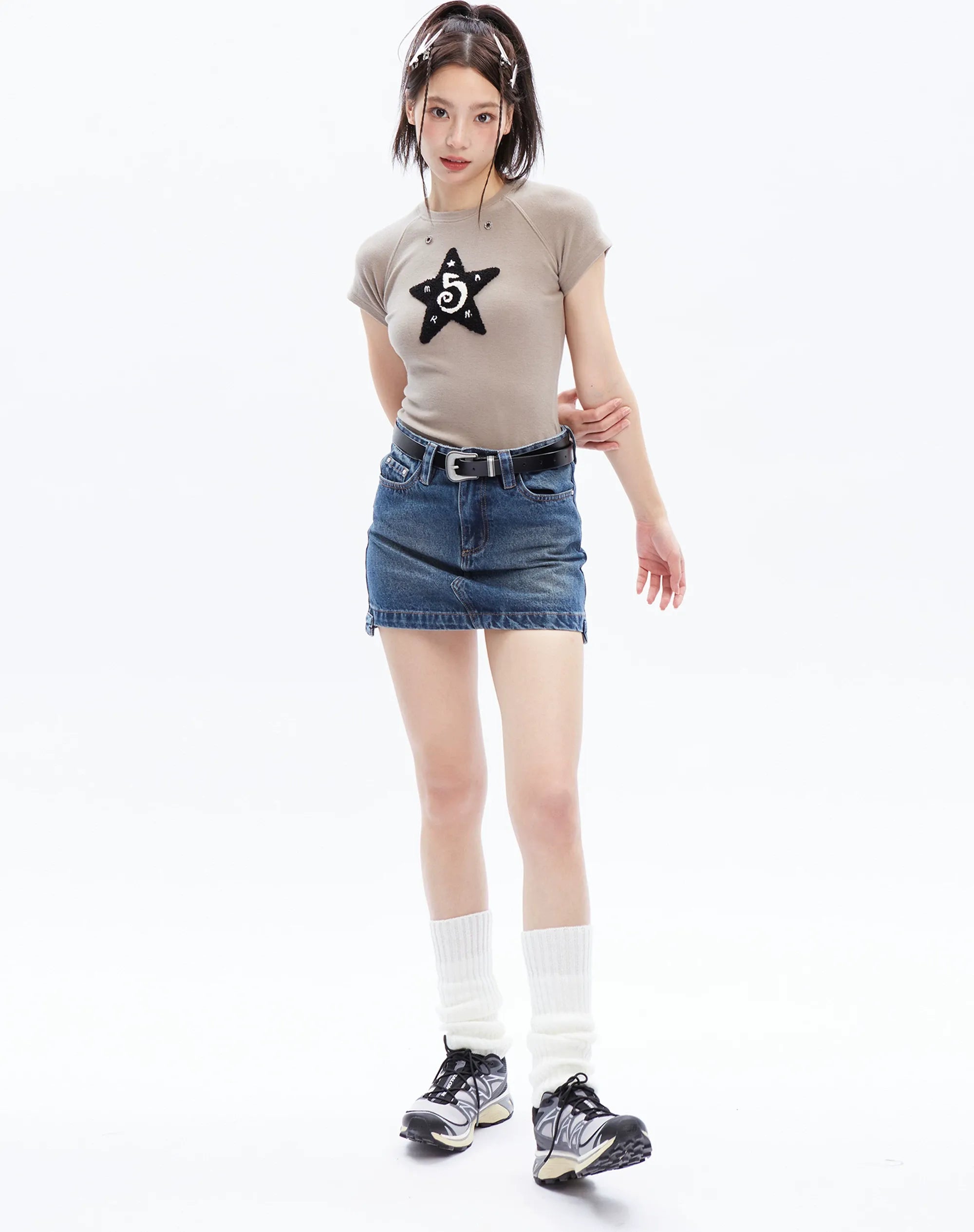 Star Applique Slim T-Shirt