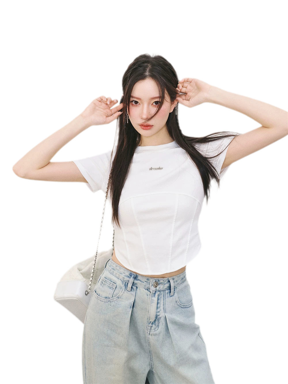 Cropped Seam T-Shirt