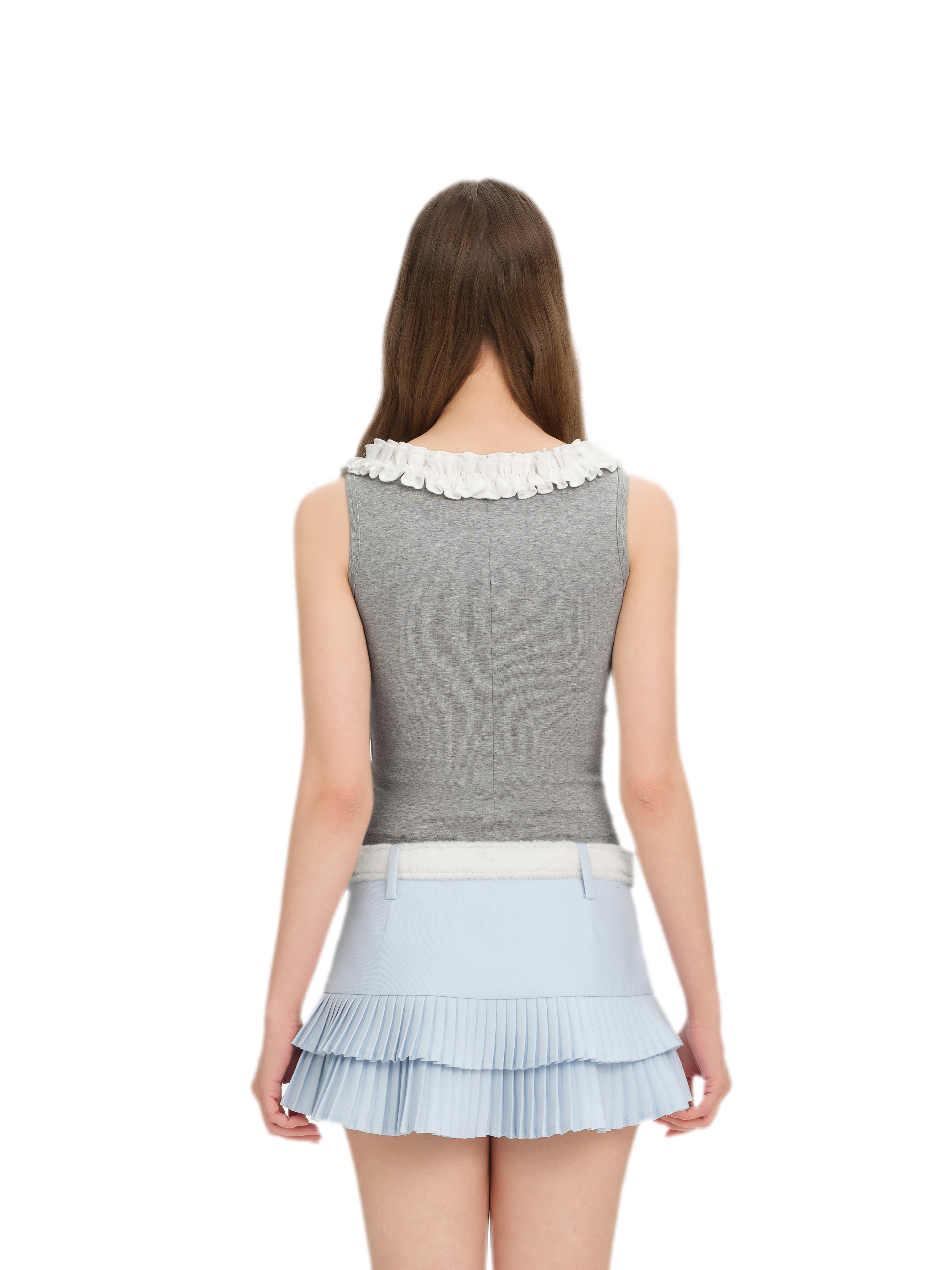 Ruffle Collar Knit Camisole