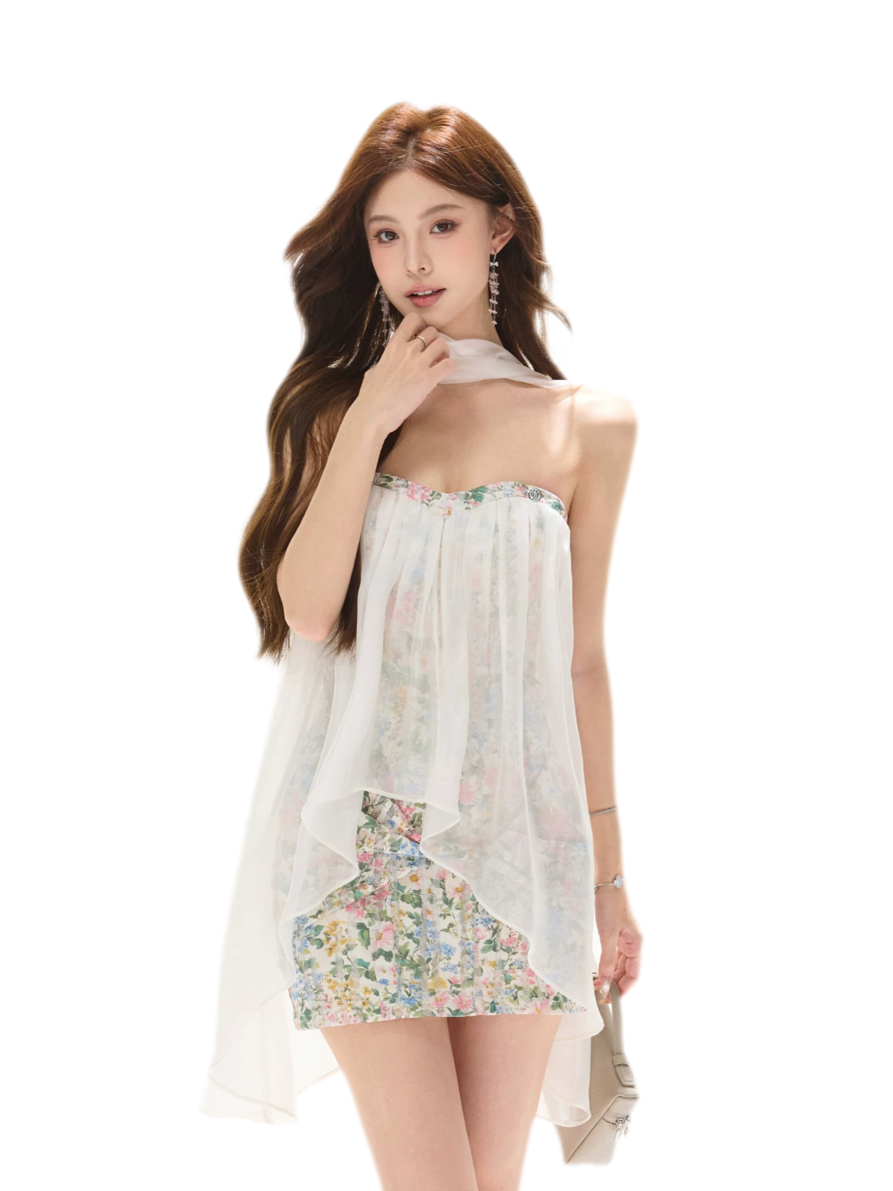 Spring Meadow Chiffon Dress