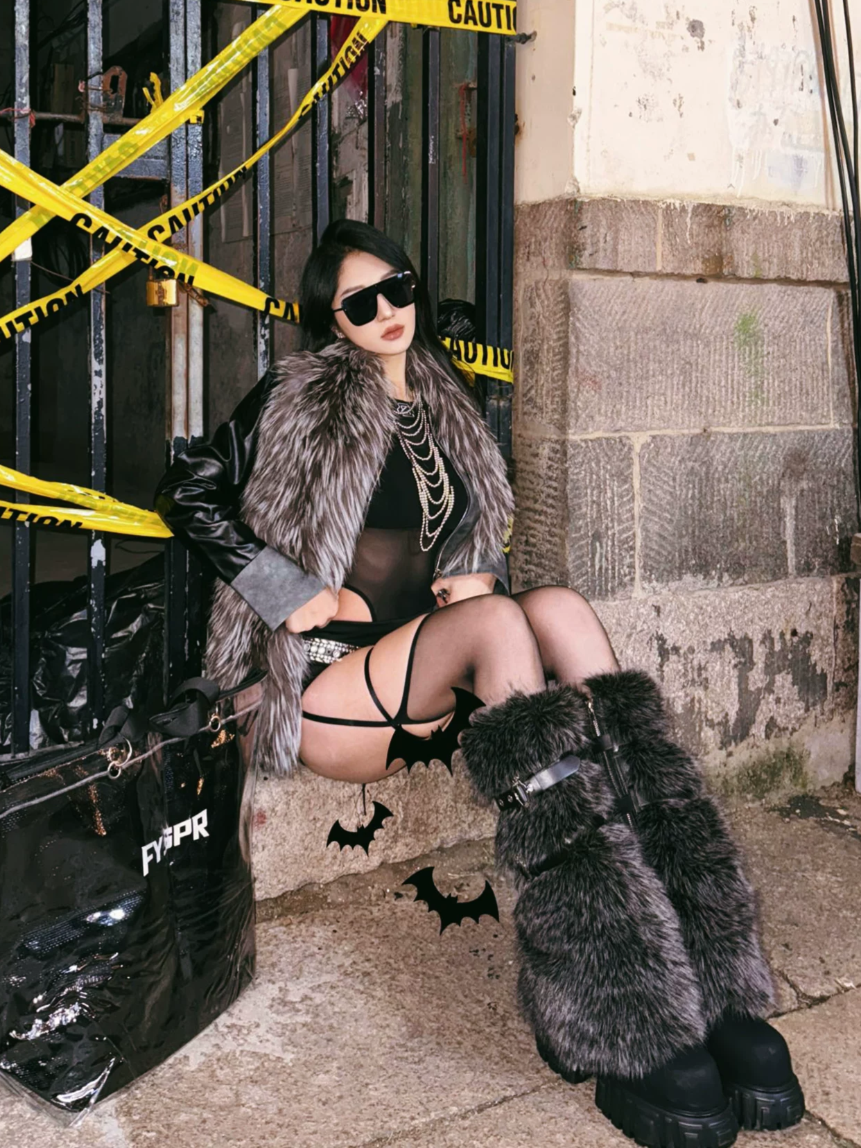Plush Platform Moto Boots