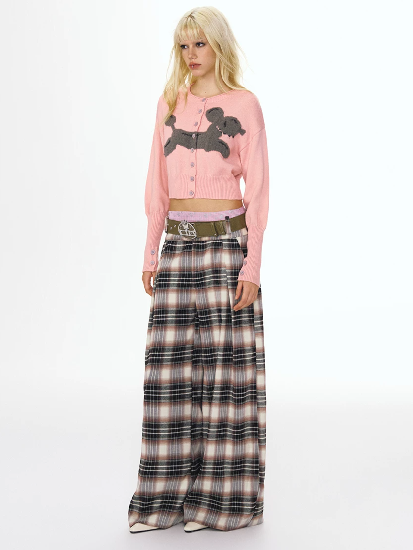 Poodle Motif Cardigan
