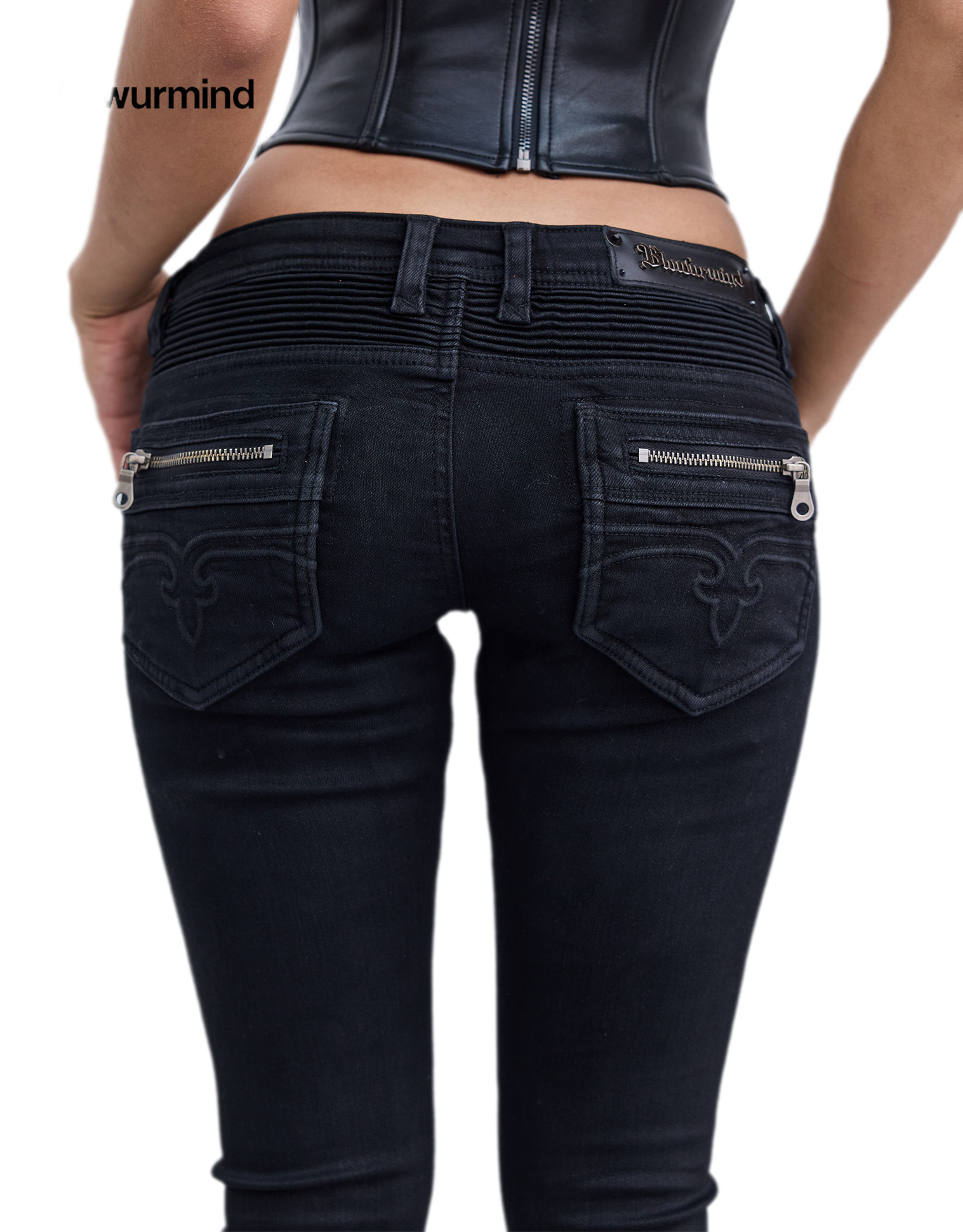 Waxed Slim Flare Jeans