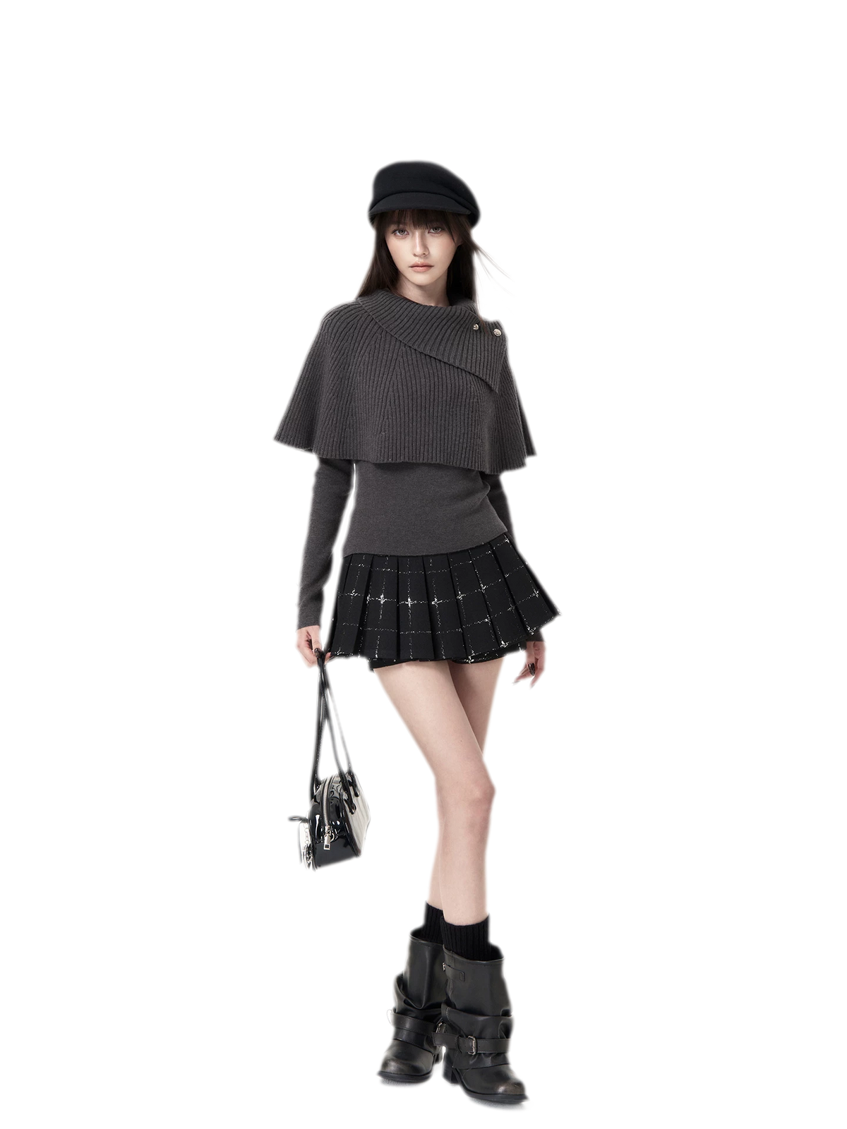 Stretch-Strick-Cape-Set