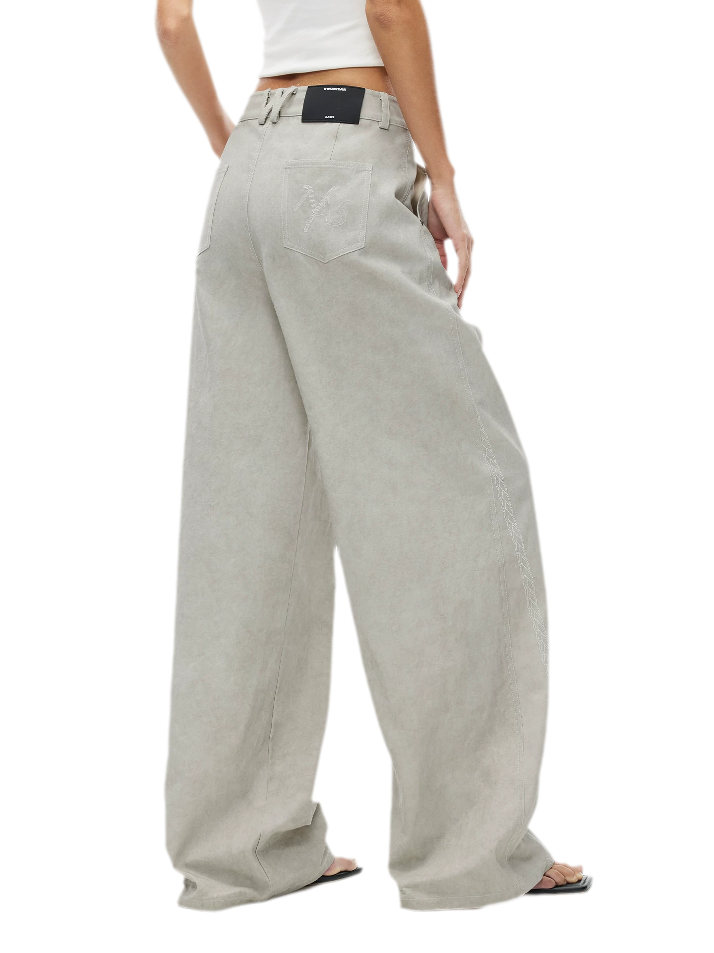 Wheat Ear Wide-Leg Casual Pants