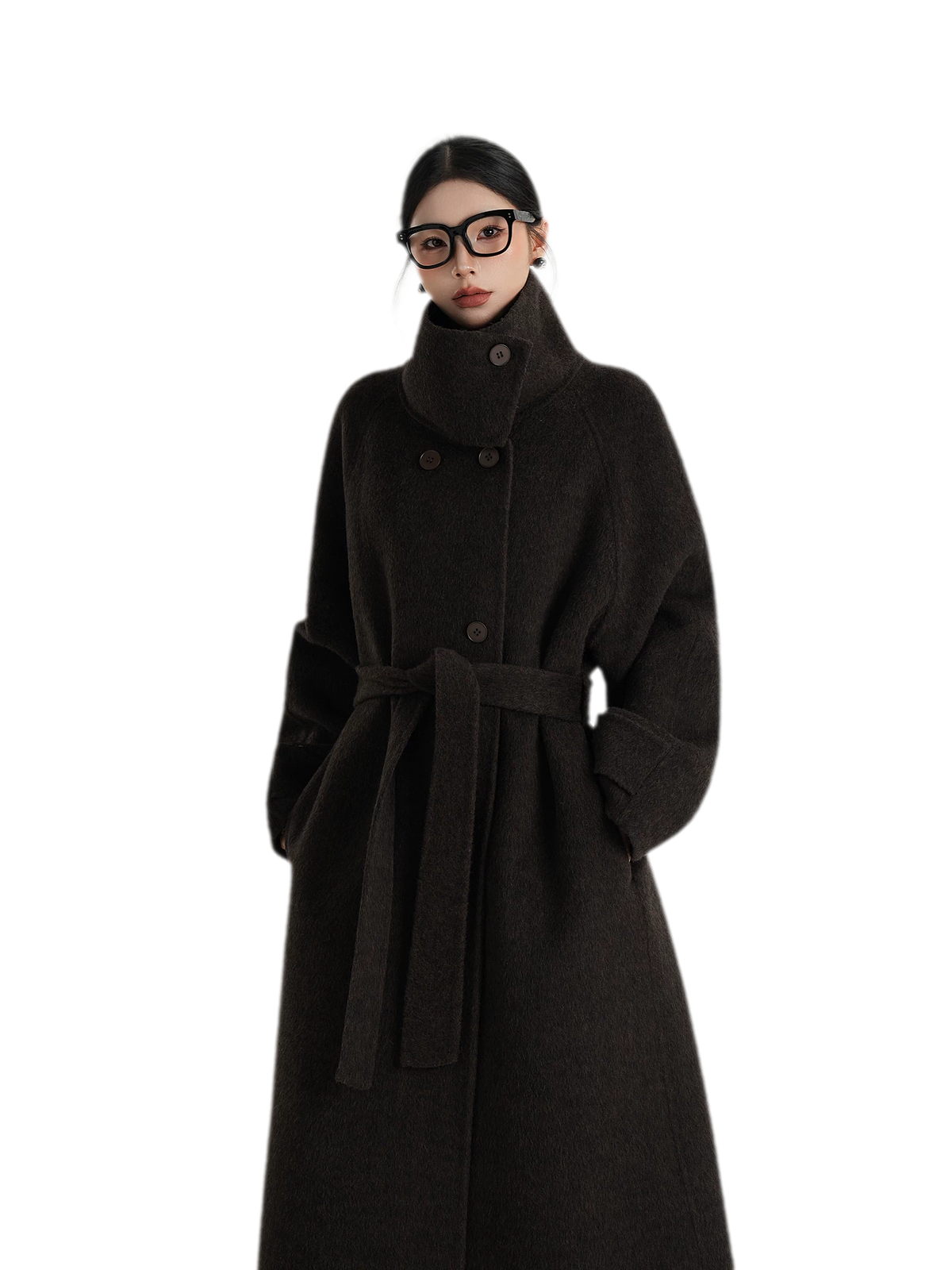Hand-Sewn Longline Wool Coat
