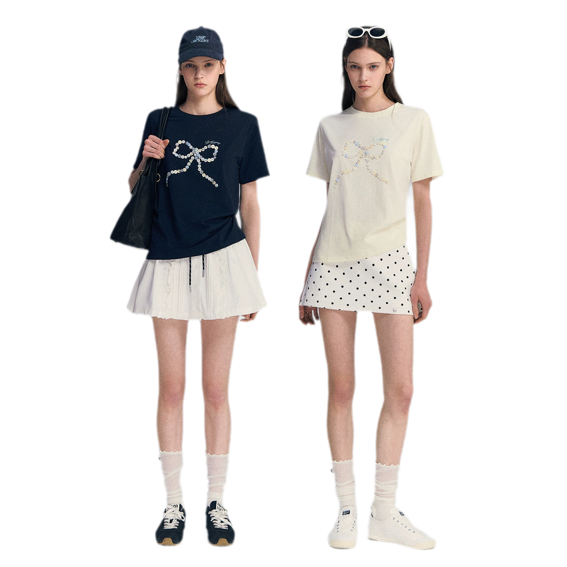 Hand-Sewn Bow T-Shirt
