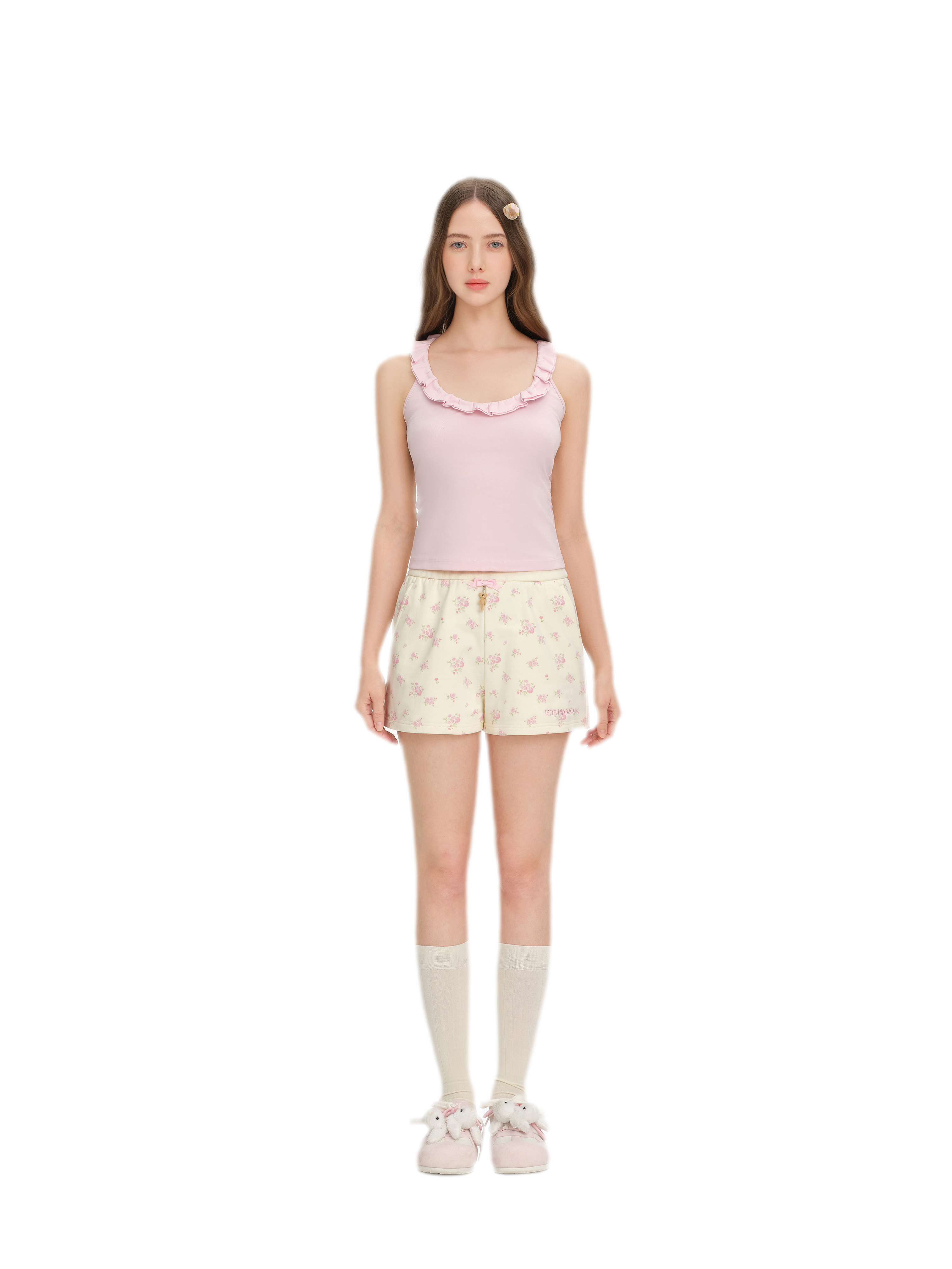Floral Cotton Sweat Shorts