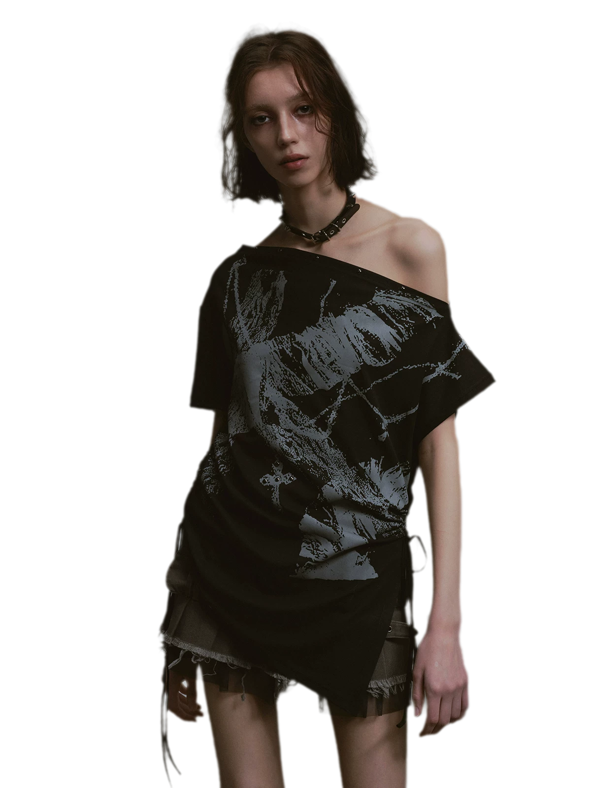 Distressed Punk Shoulder Tee