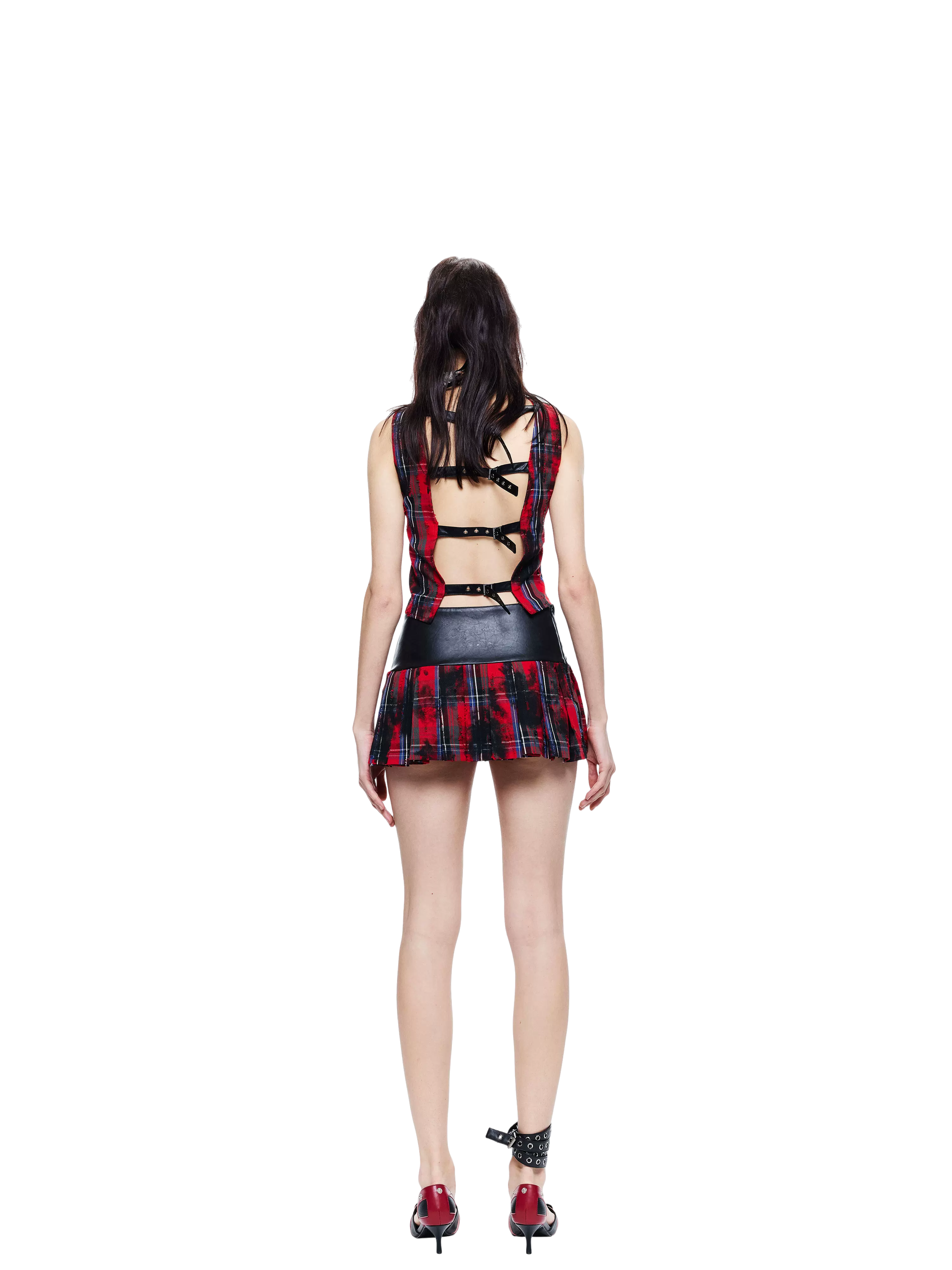 Deconstructed Plaid Two-Piece Set