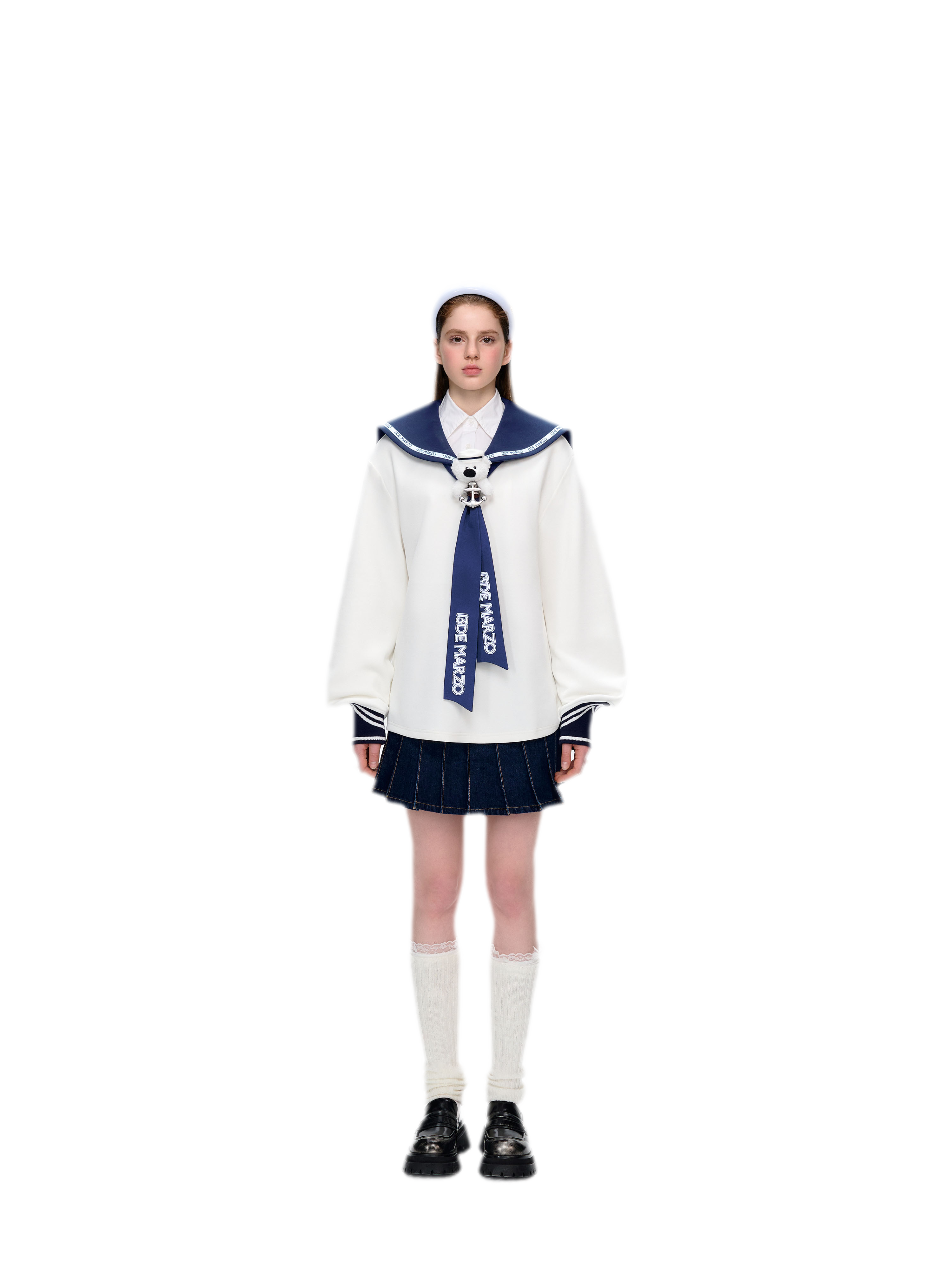 Sailor Collar Long Sleeve Top