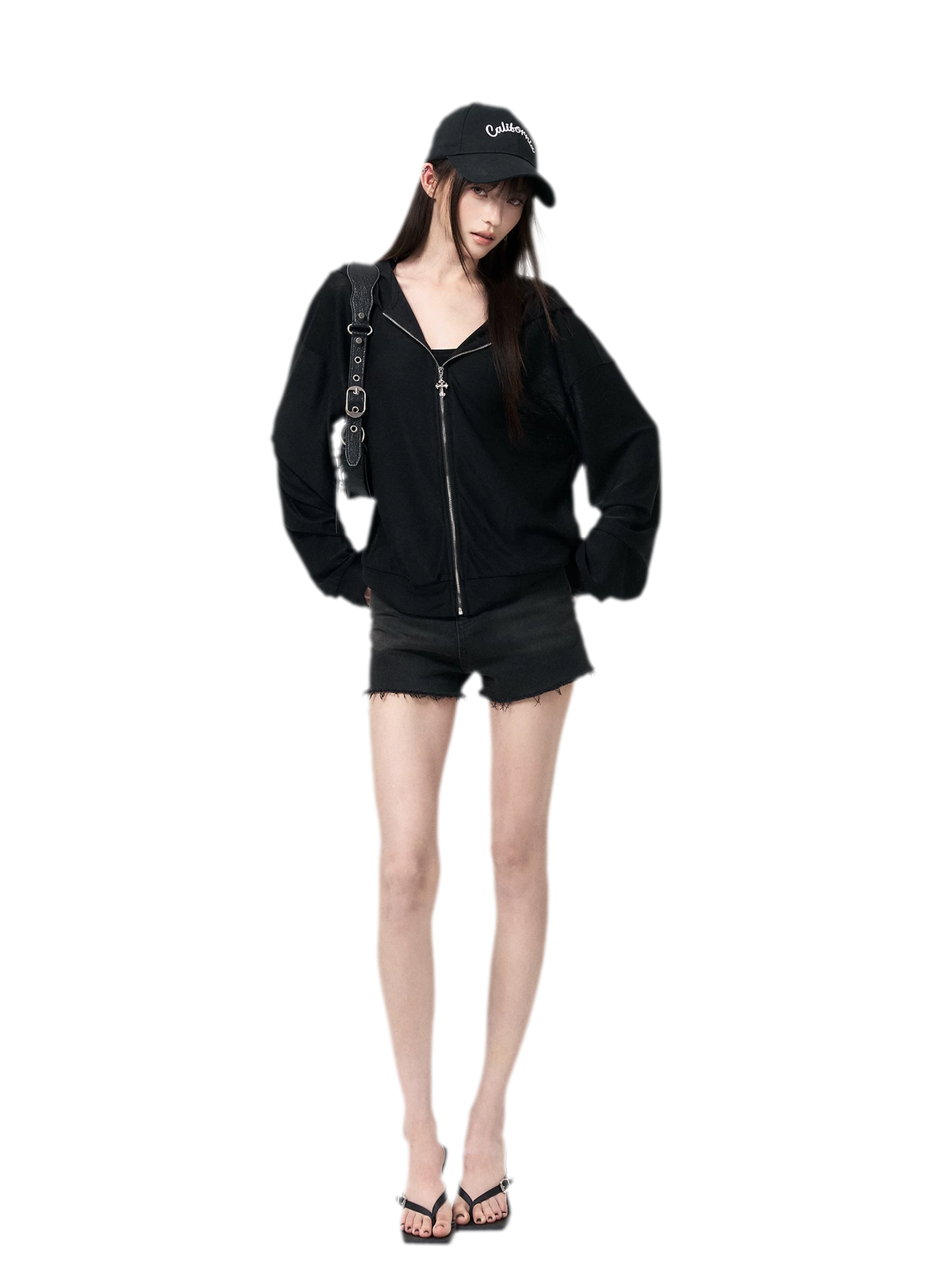 Sheer Angel-Wing Hooded Cardigan
