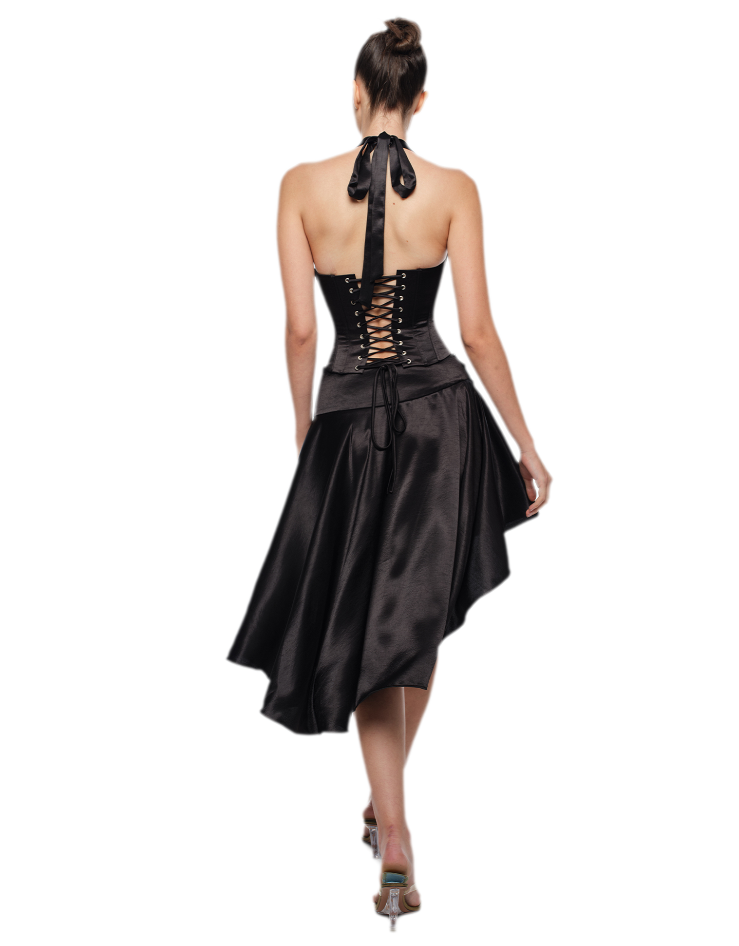 Satin Boned Halter Corset