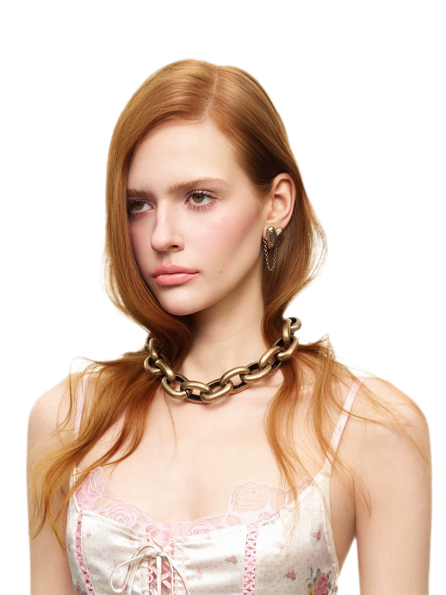Oval Link Choker Necklace