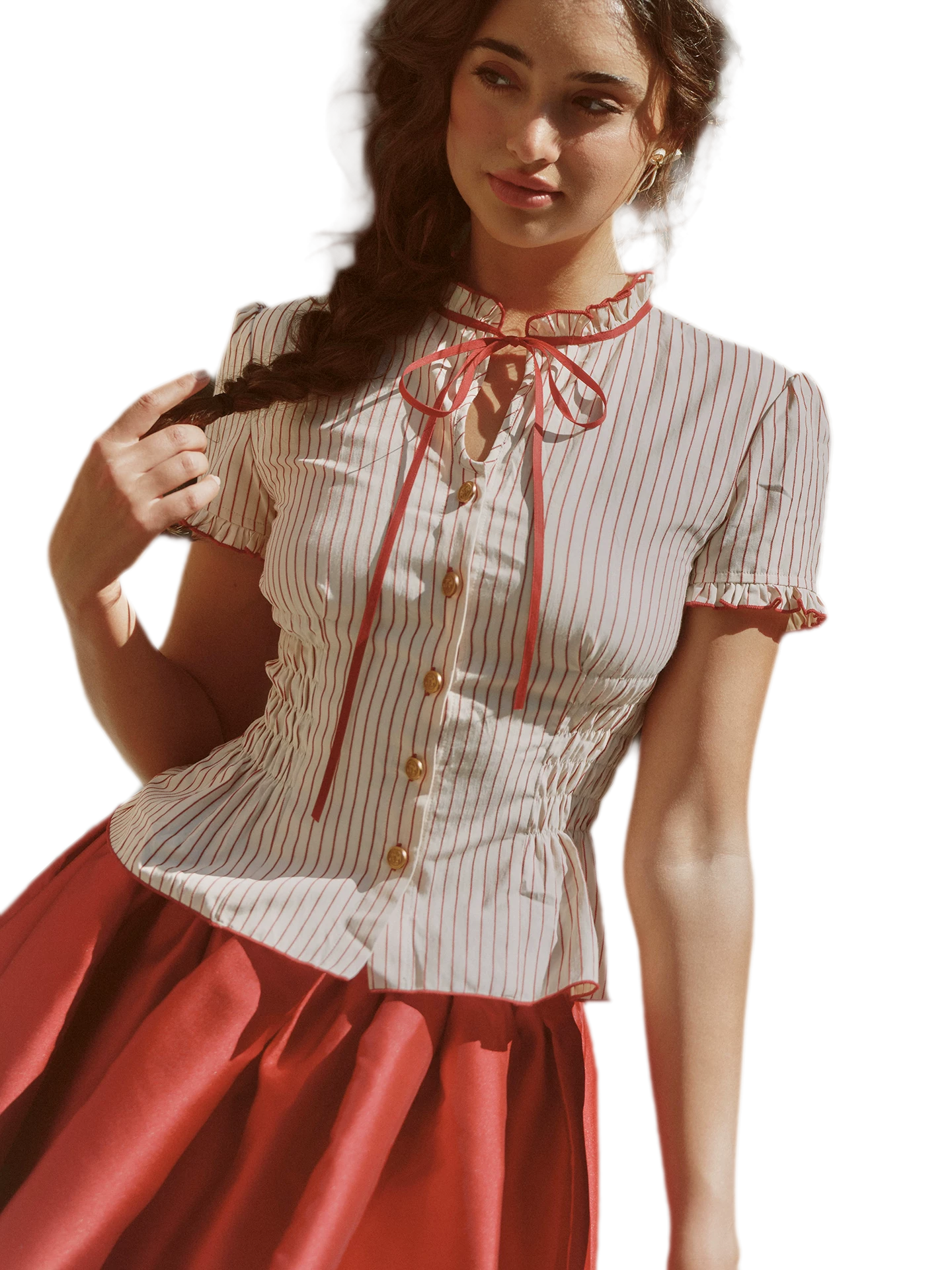 Vintage Striped Cotton Dress