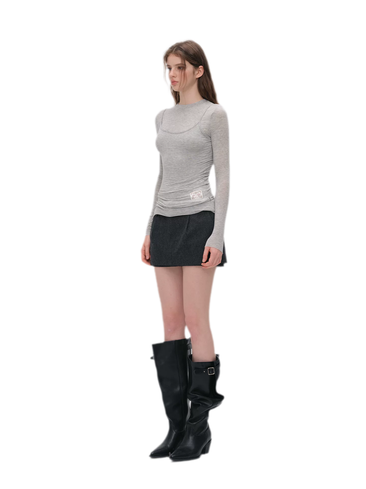 Cashmere Layered Fitted T-shirt
