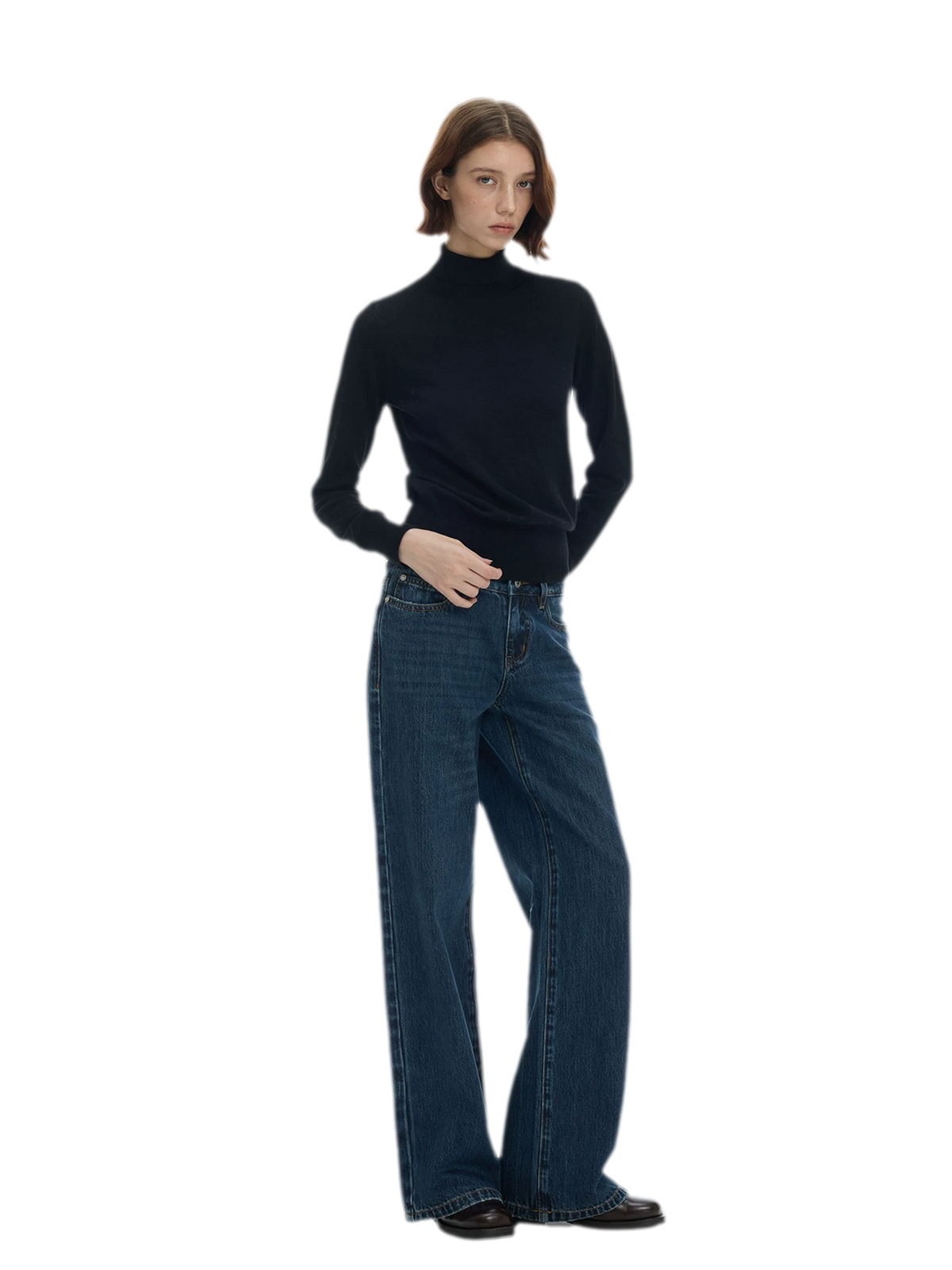 Ribbed Slim-Fit Turtleneck Knit