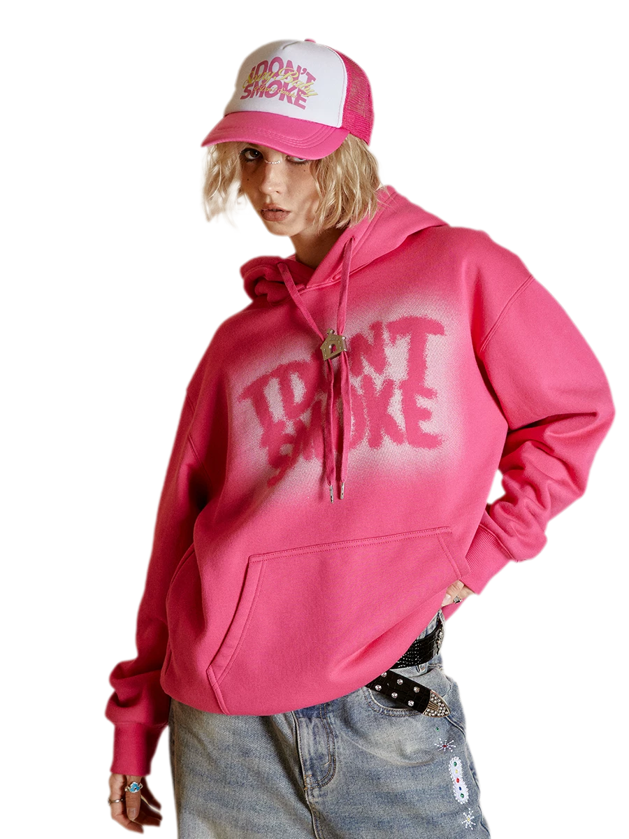 American Style Shadow Print Hoodie