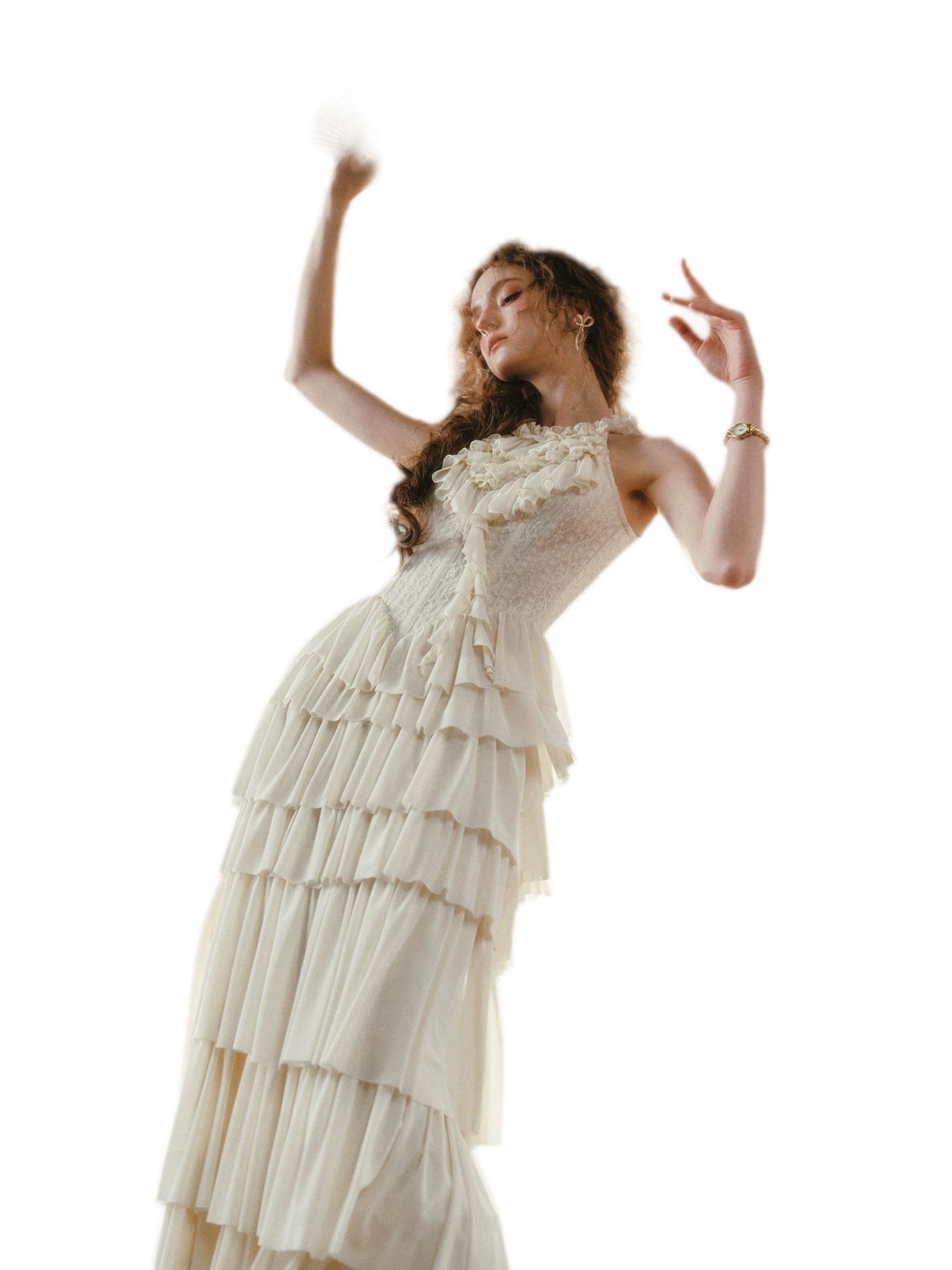 Ruffled Corset Fishbone Dress