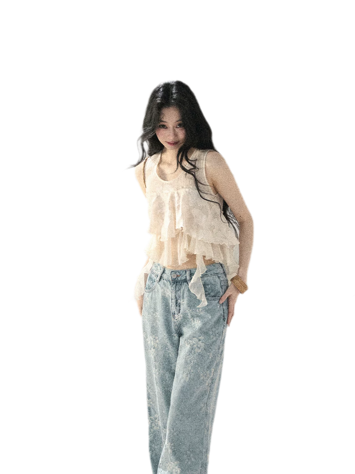 Moonlight Chiffon Crop Top