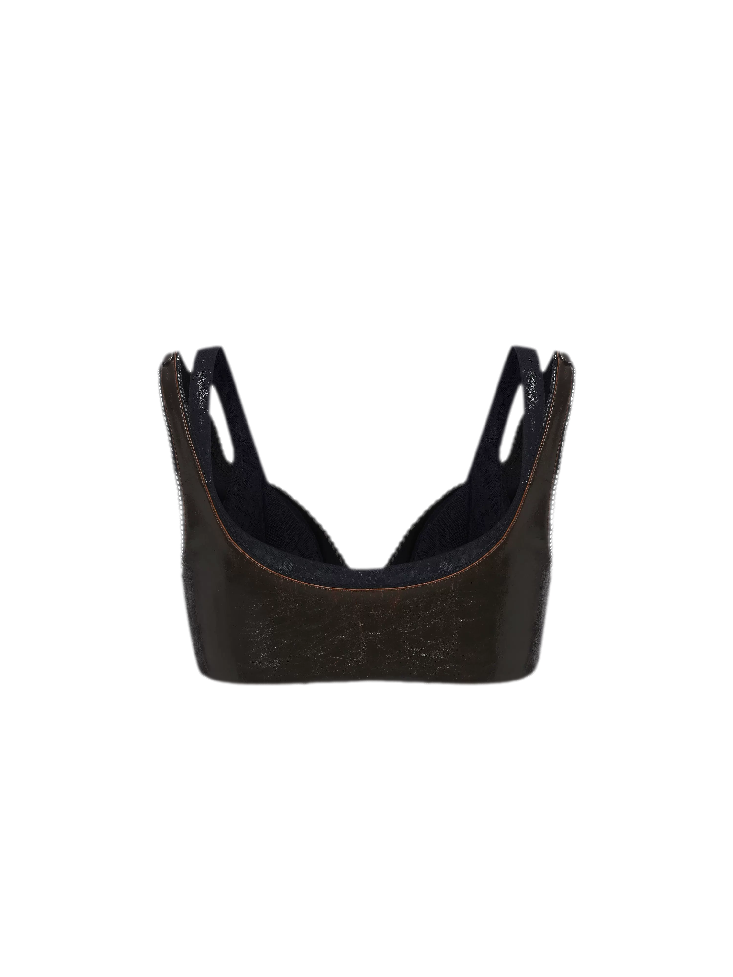 24ANS x UWA Patent PU Bra Top