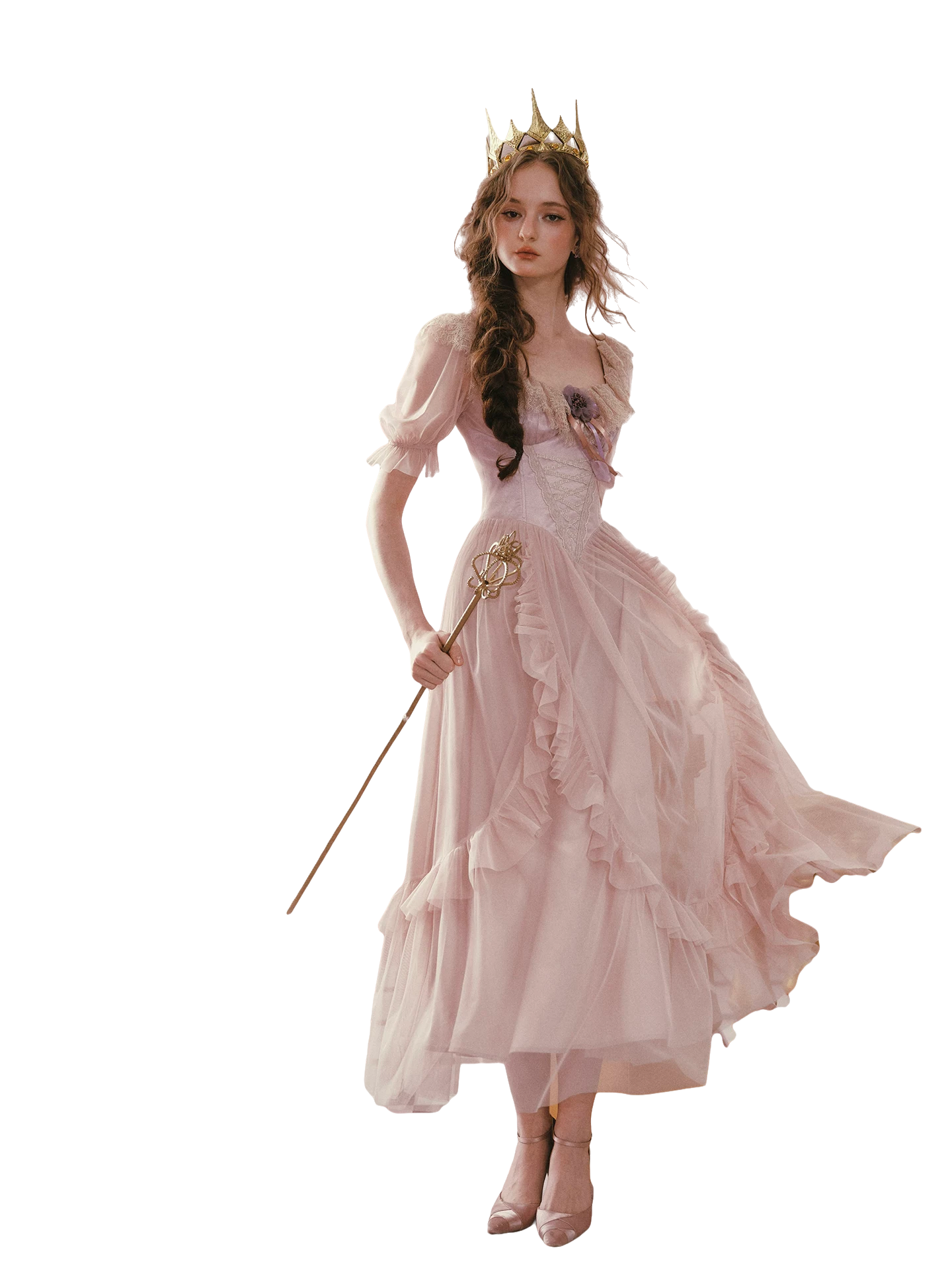 Violet Heliotrope Victorian Mesh Dress