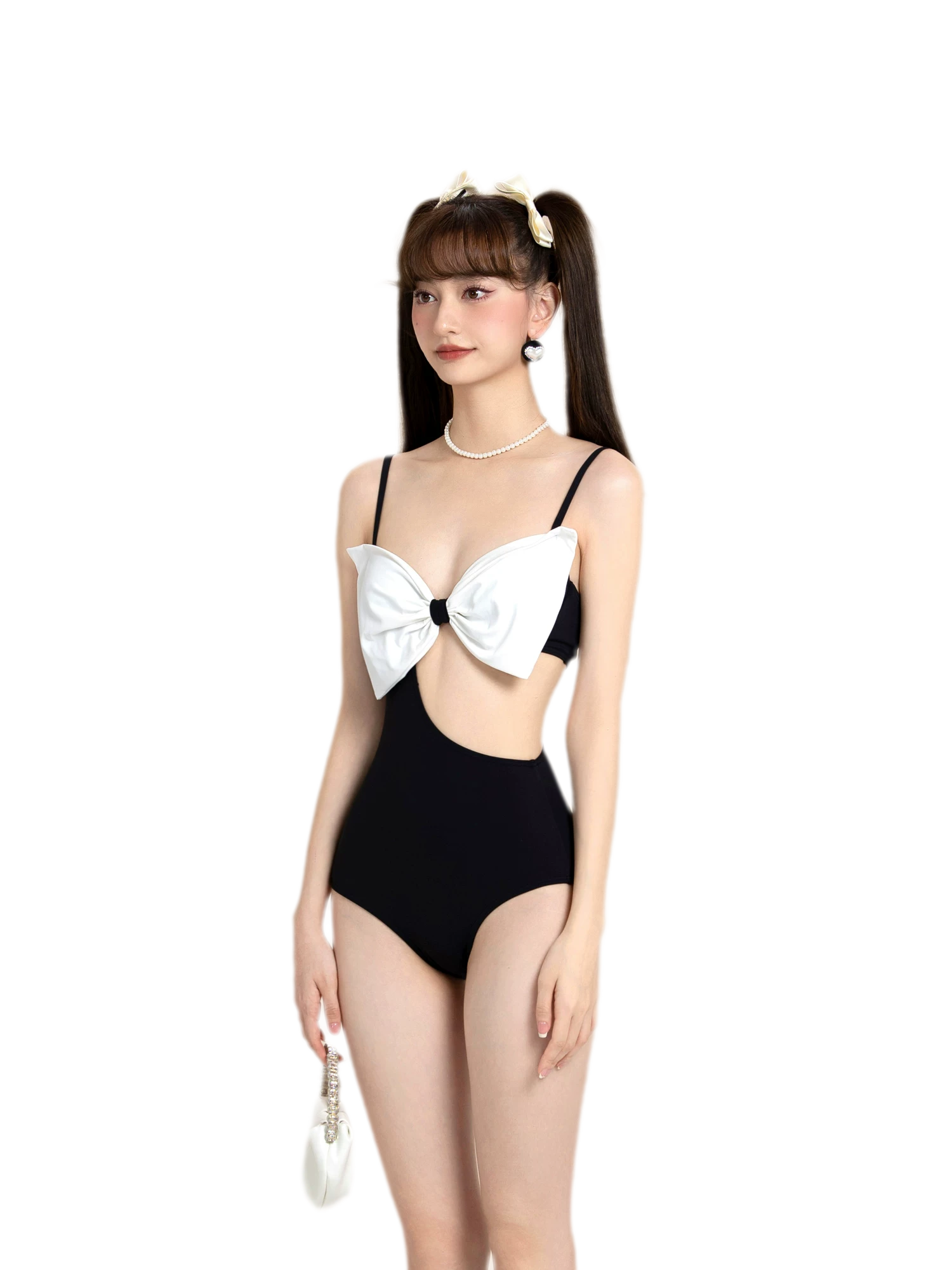Cutout Bow One-Piece Swimsuit