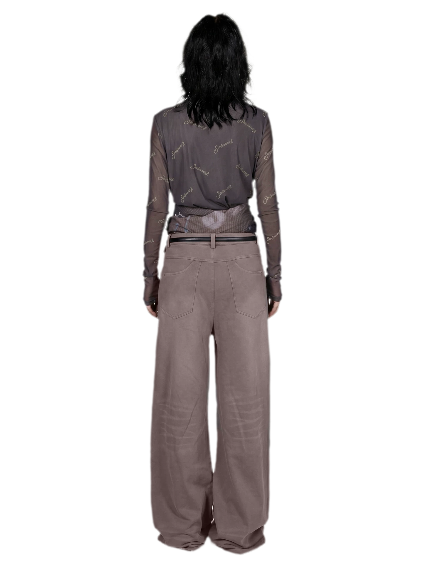 Mesh Turtleneck Top