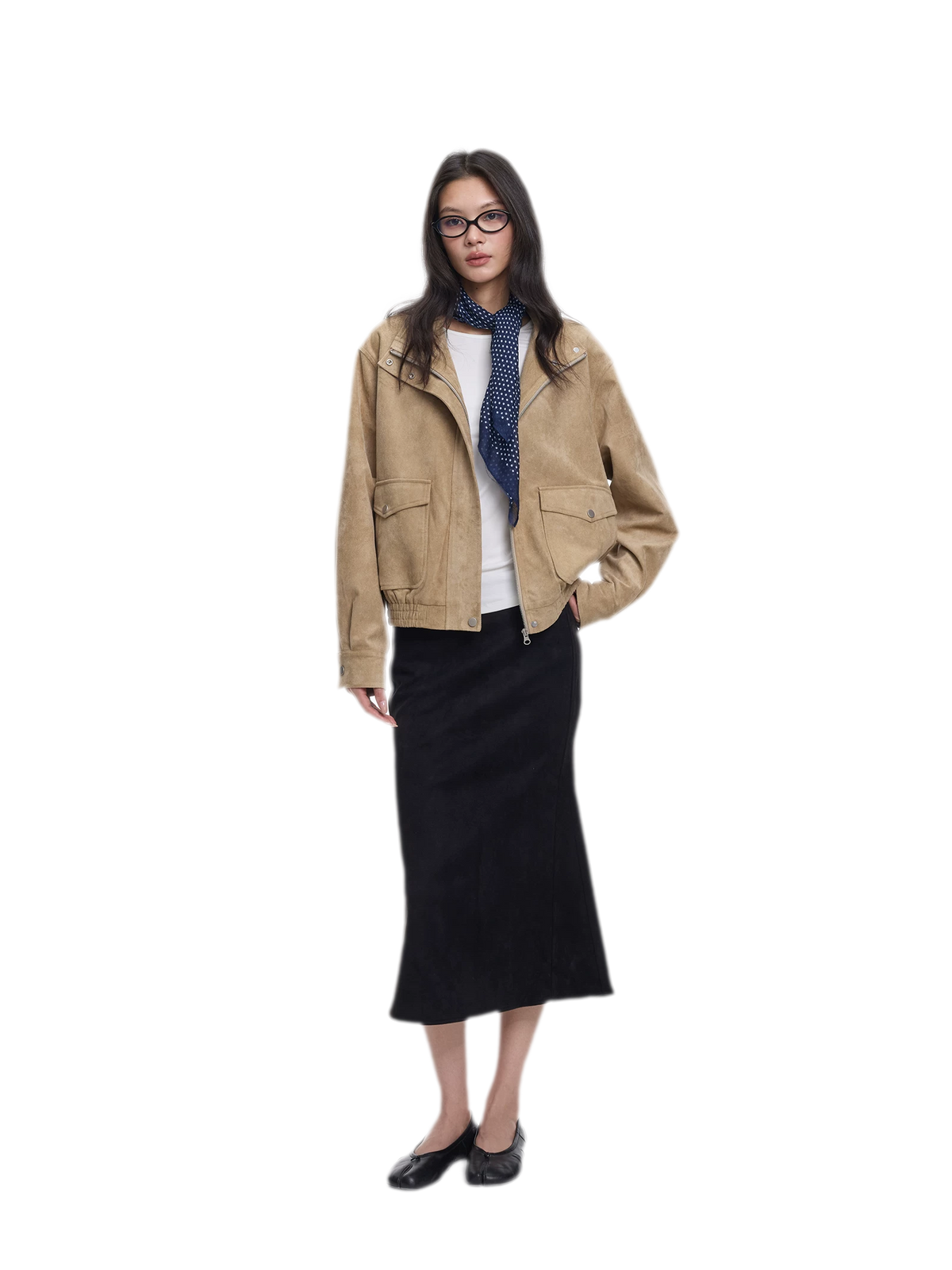 Faux Suede Structured Jacket