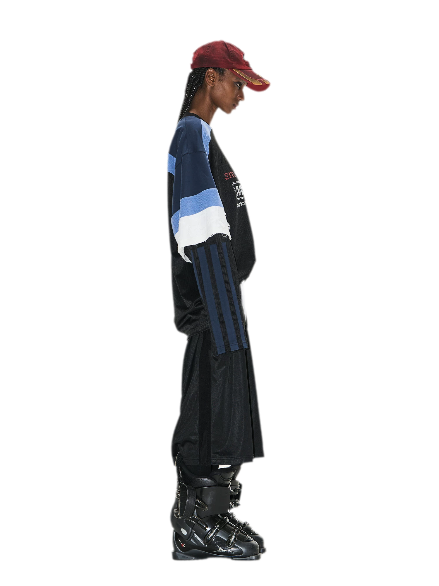Textured Colorblock Faux-Layer T-Shirt