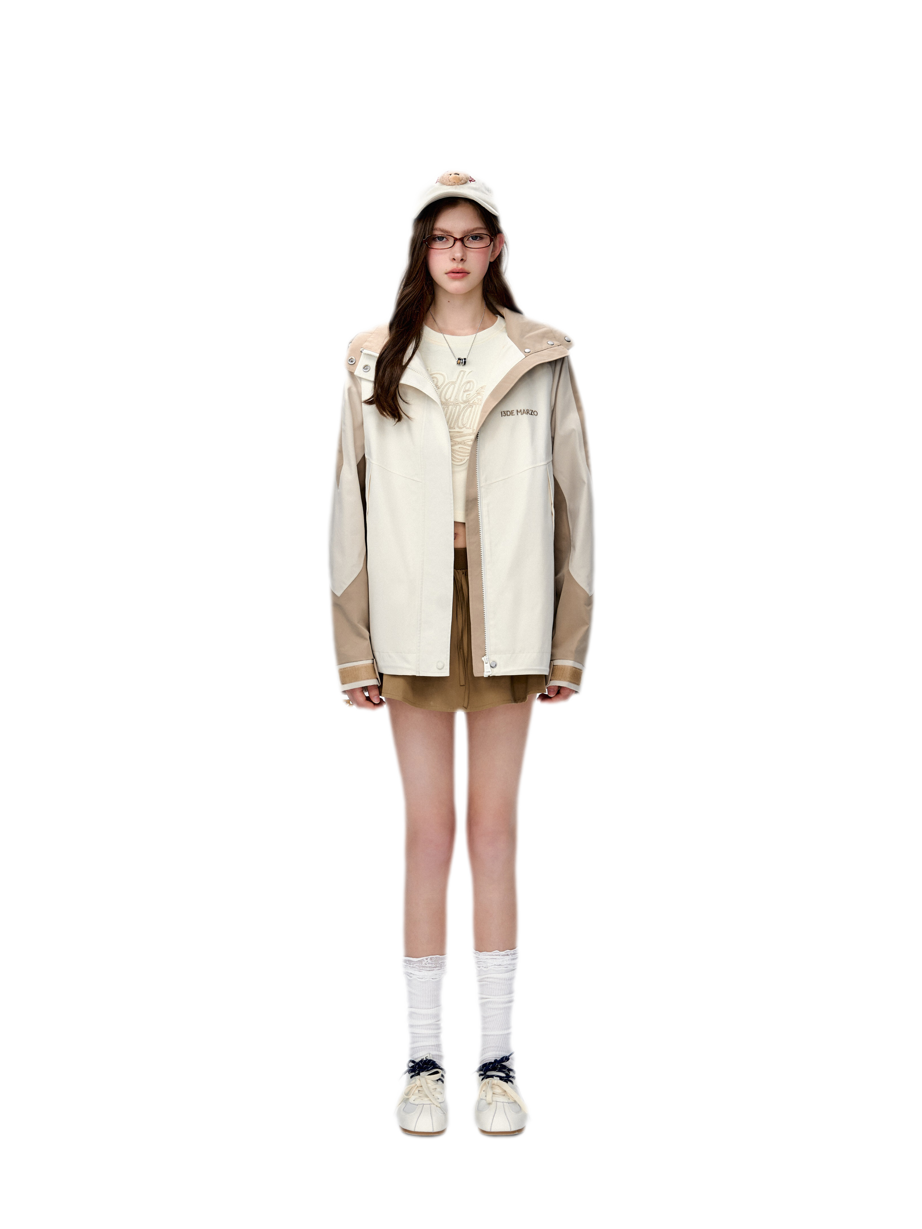 Colorblock Bear Windbreaker